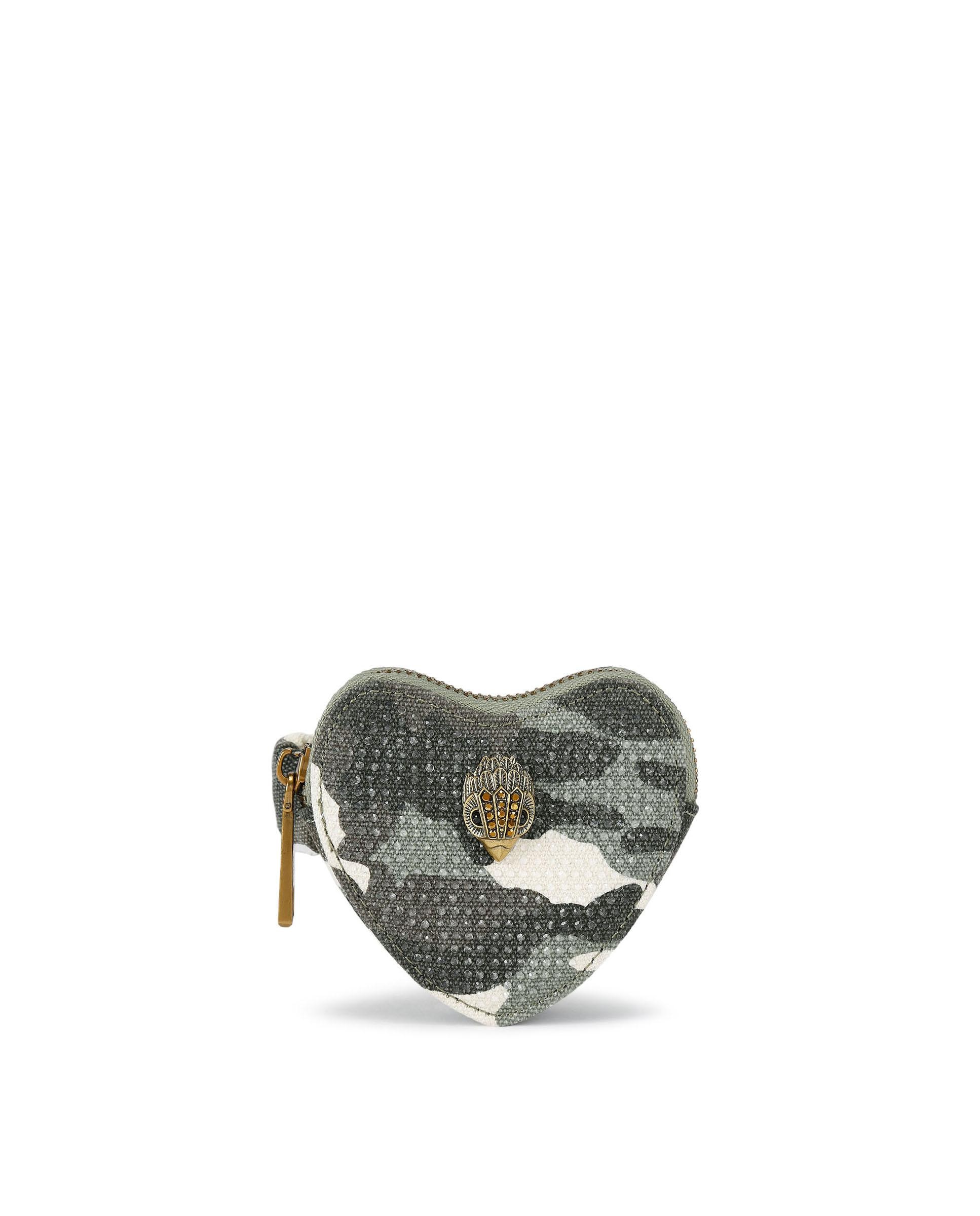 Monedero de mujer de muñeca con estampado militar - Kurt Geiger - Verde Verde-1