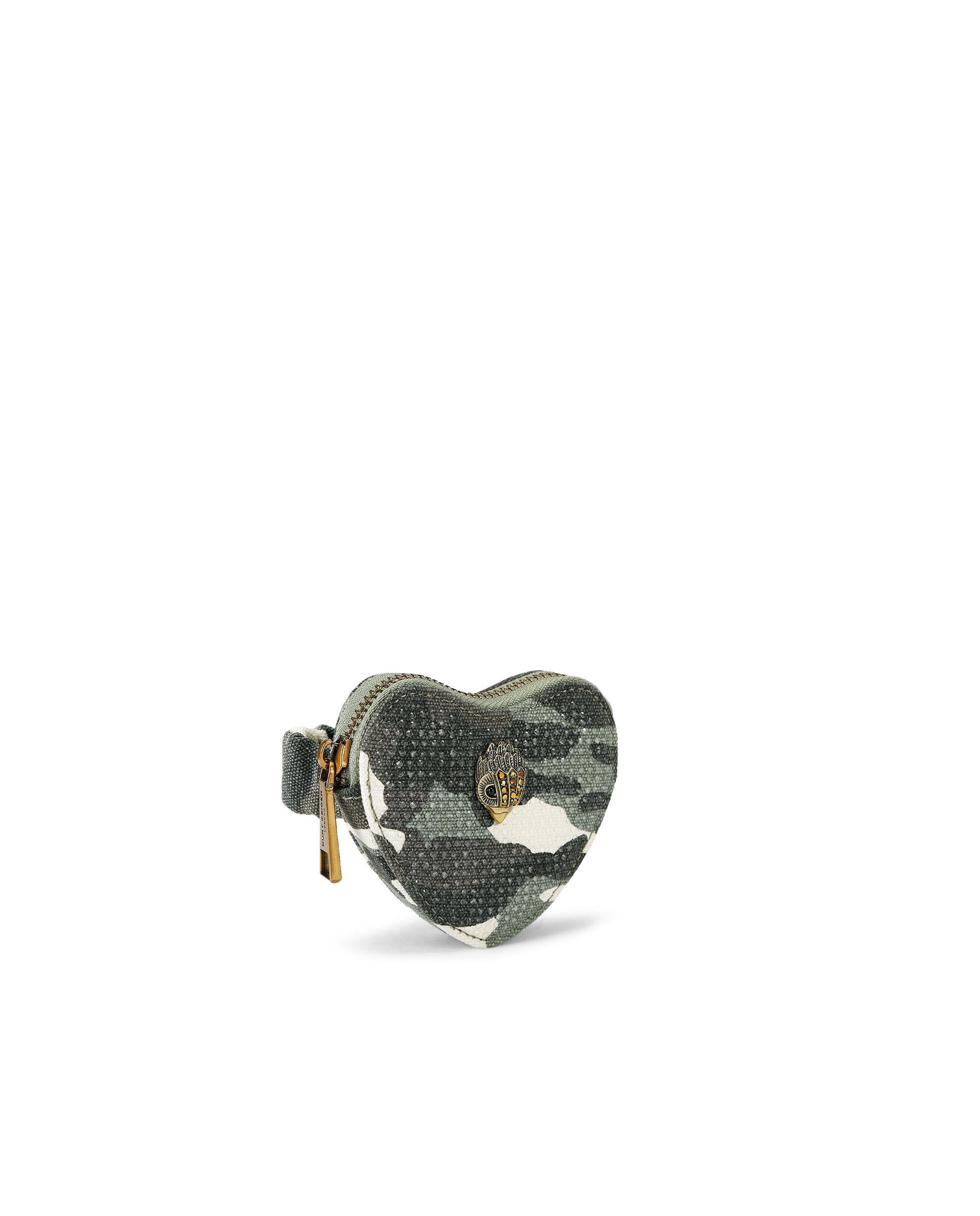 Monedero de mujer de muñeca con estampado militar - Kurt Geiger - Verde Verde-3