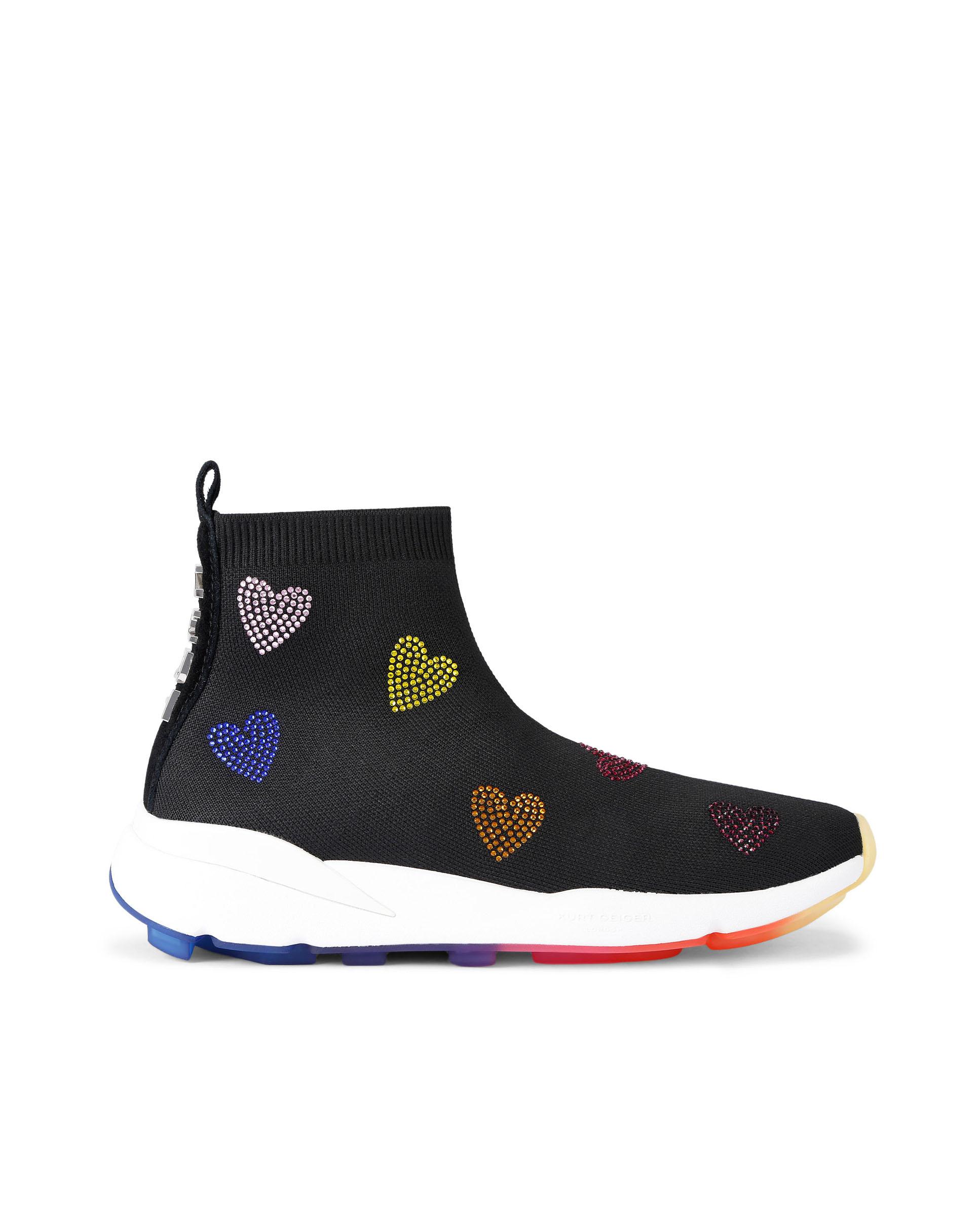 Kurt Geiger - Zapatillas altas de mujer tipo calcetín elásticas.