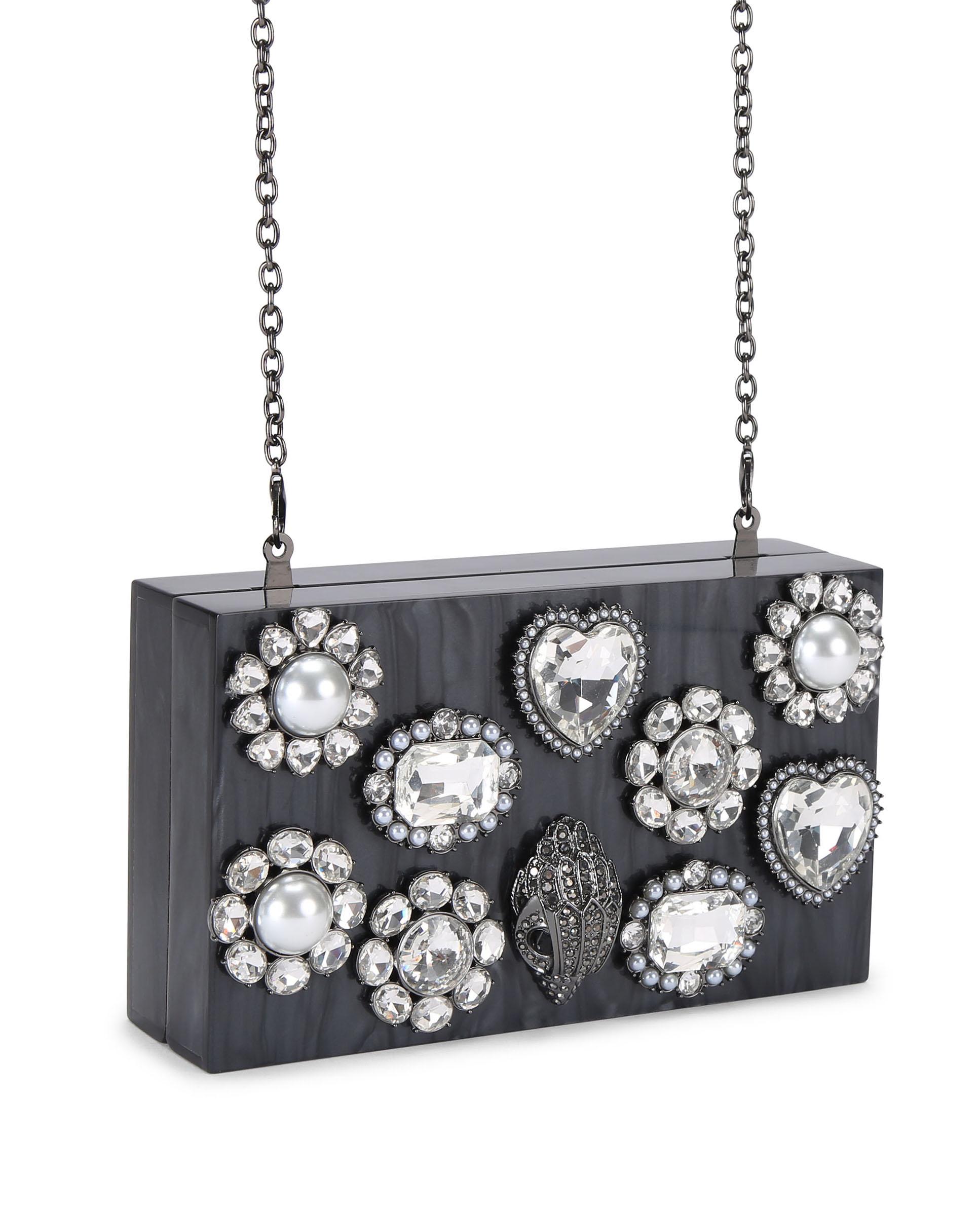 Bolso de fiesta rígido con adorno de cristales - Kurt Geiger - Negro Negro-2