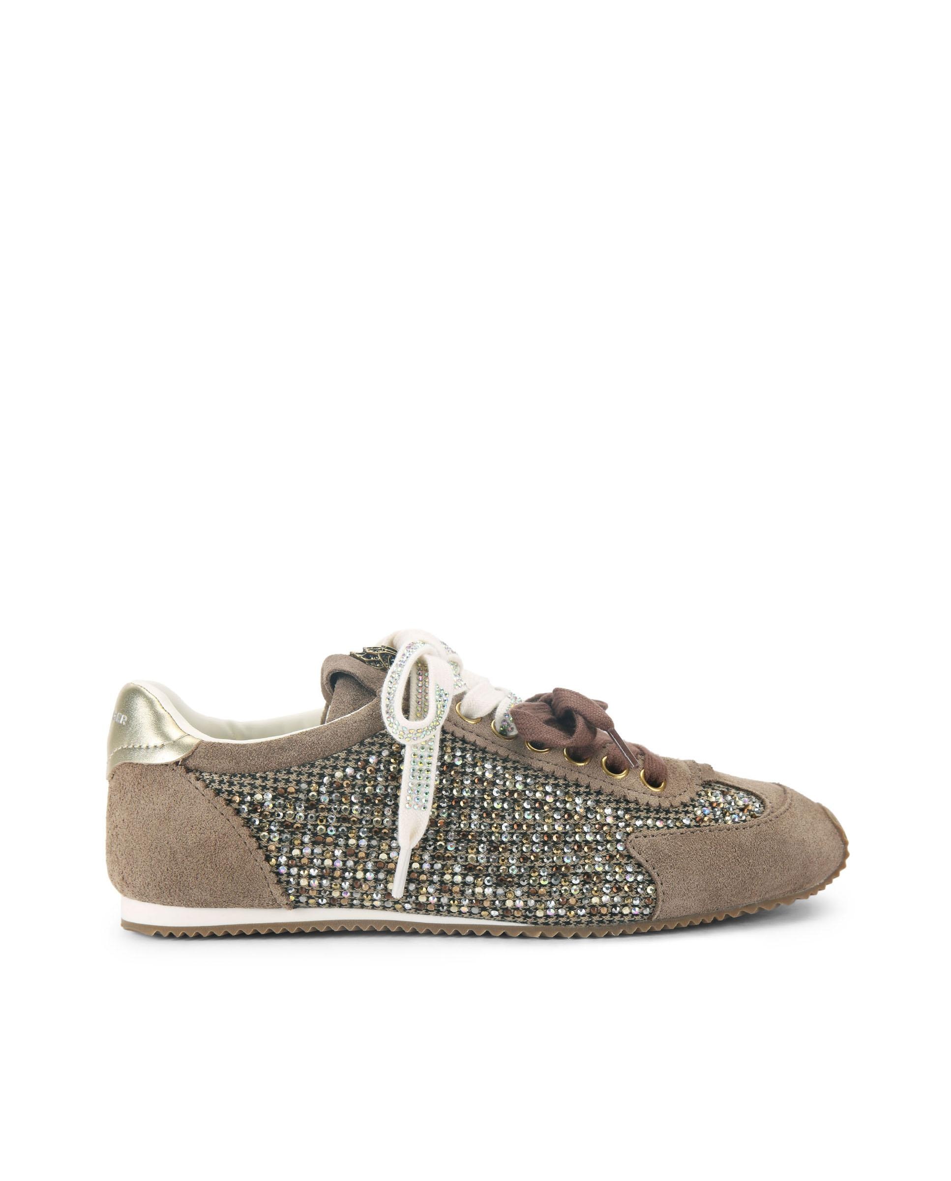 Kurt Geiger - Zapatillas básicas de mujer de tejido tweed con flor.