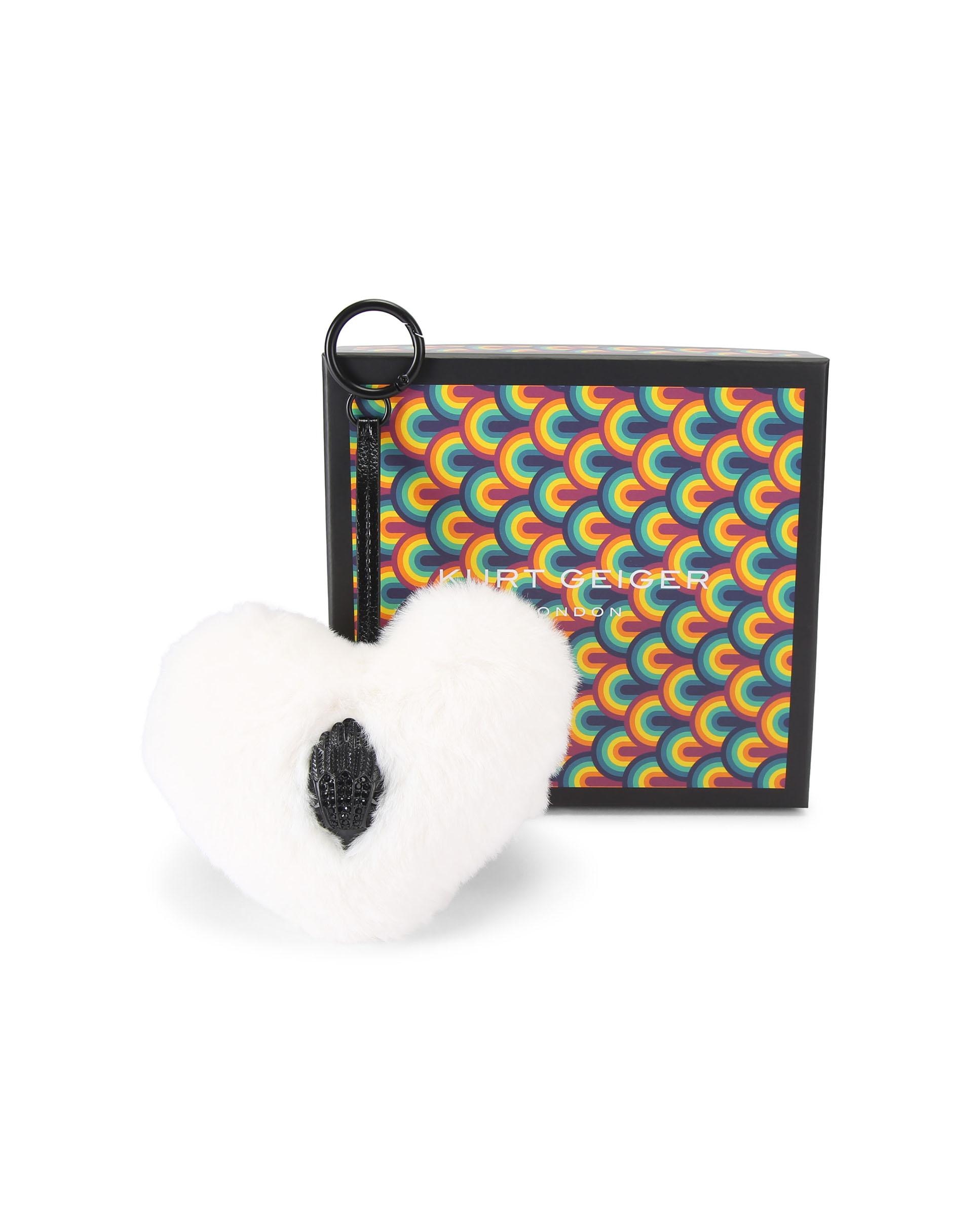 Colgante en forma de corazón con águila - Kurt Geiger - Blanco Blanco-3