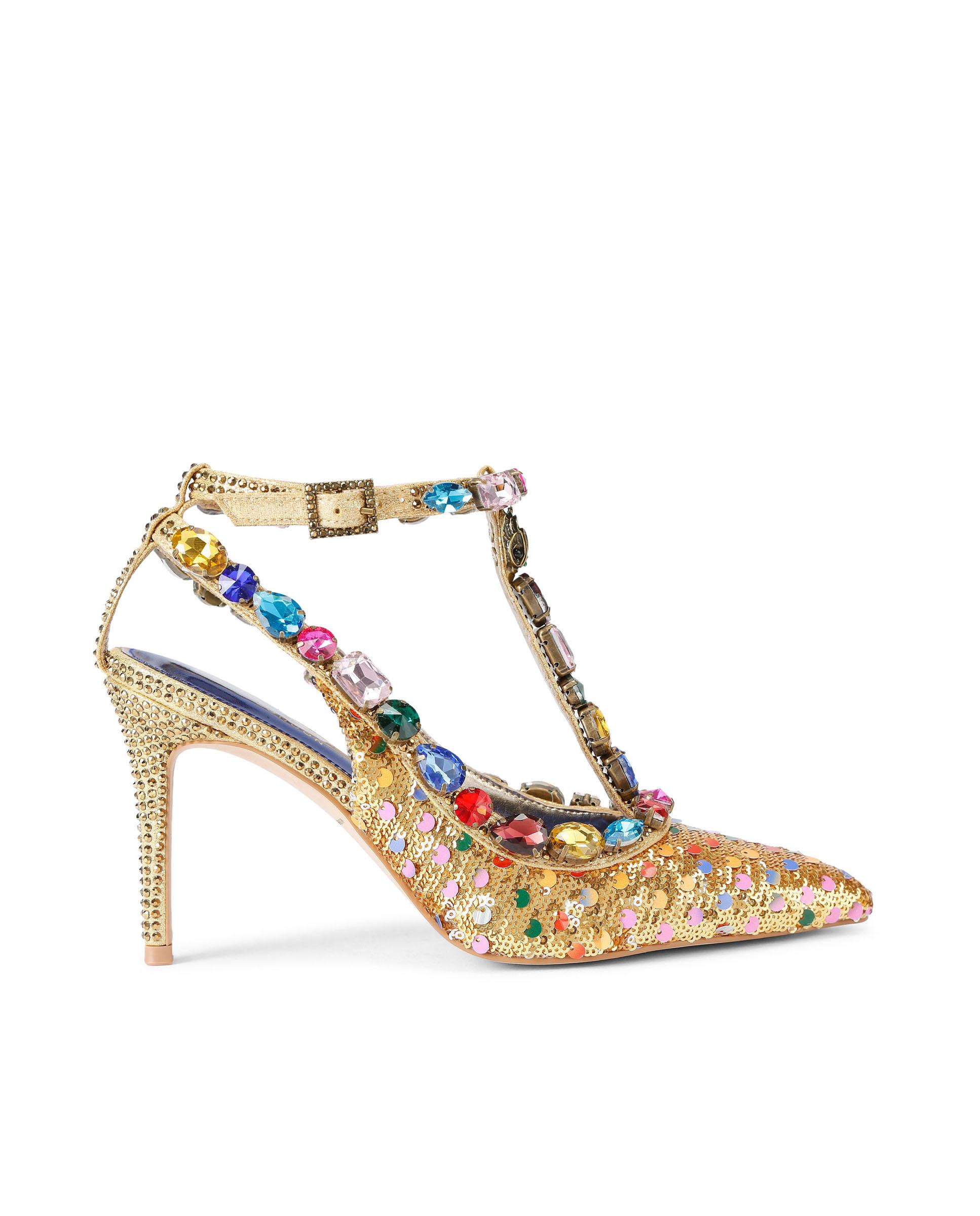 Kurt Geiger - Zapatos de salón de mujer cubiertos de lentejuelas con cristales.
