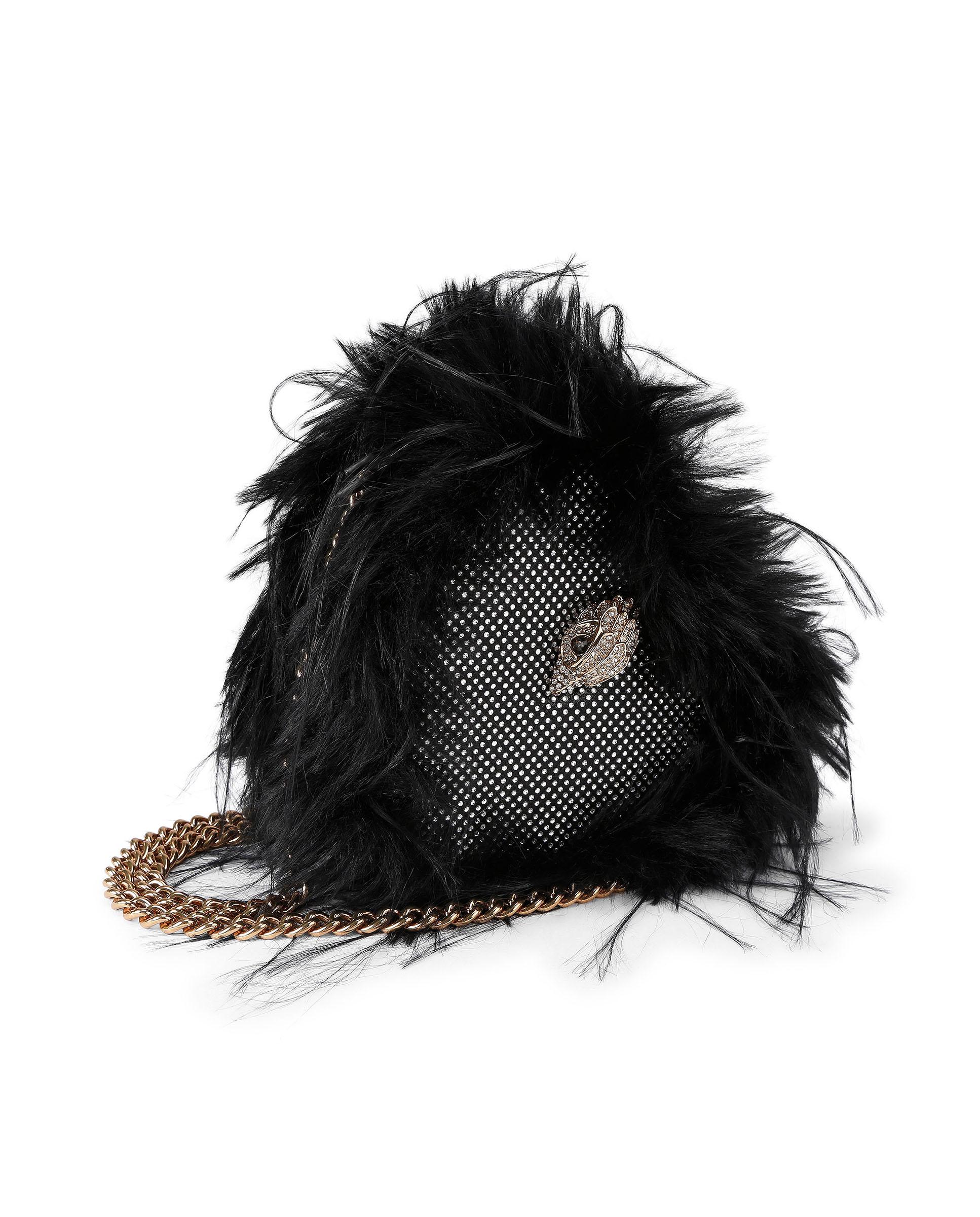 Bandolera de mujer en forma de corazón con detalle de pelo - Kurt Geiger - Negro Negro-2