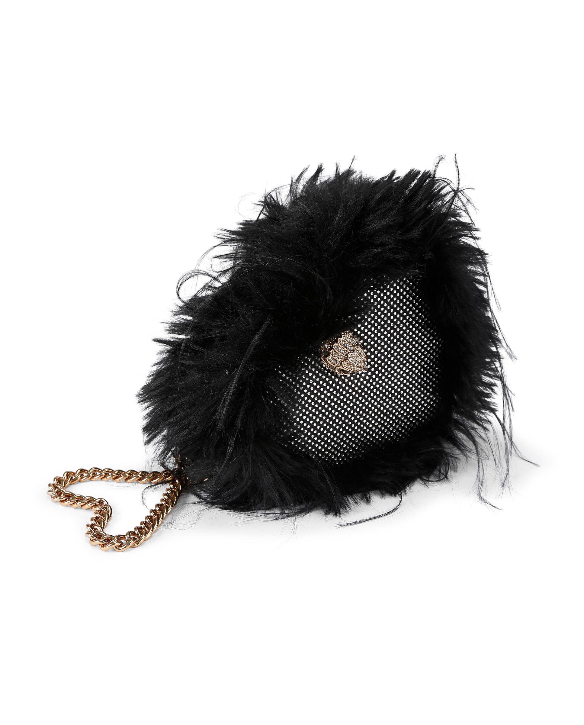 Bandolera de mujer en forma de corazón con detalle de pelo - Kurt Geiger - Negro Negro-5