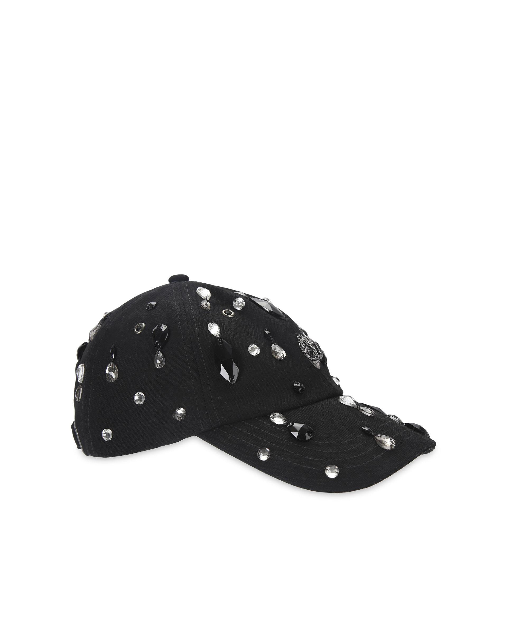 Gorra de mujer de algodón con adorno de cristales - Kurt Geiger - Negro Negro-2