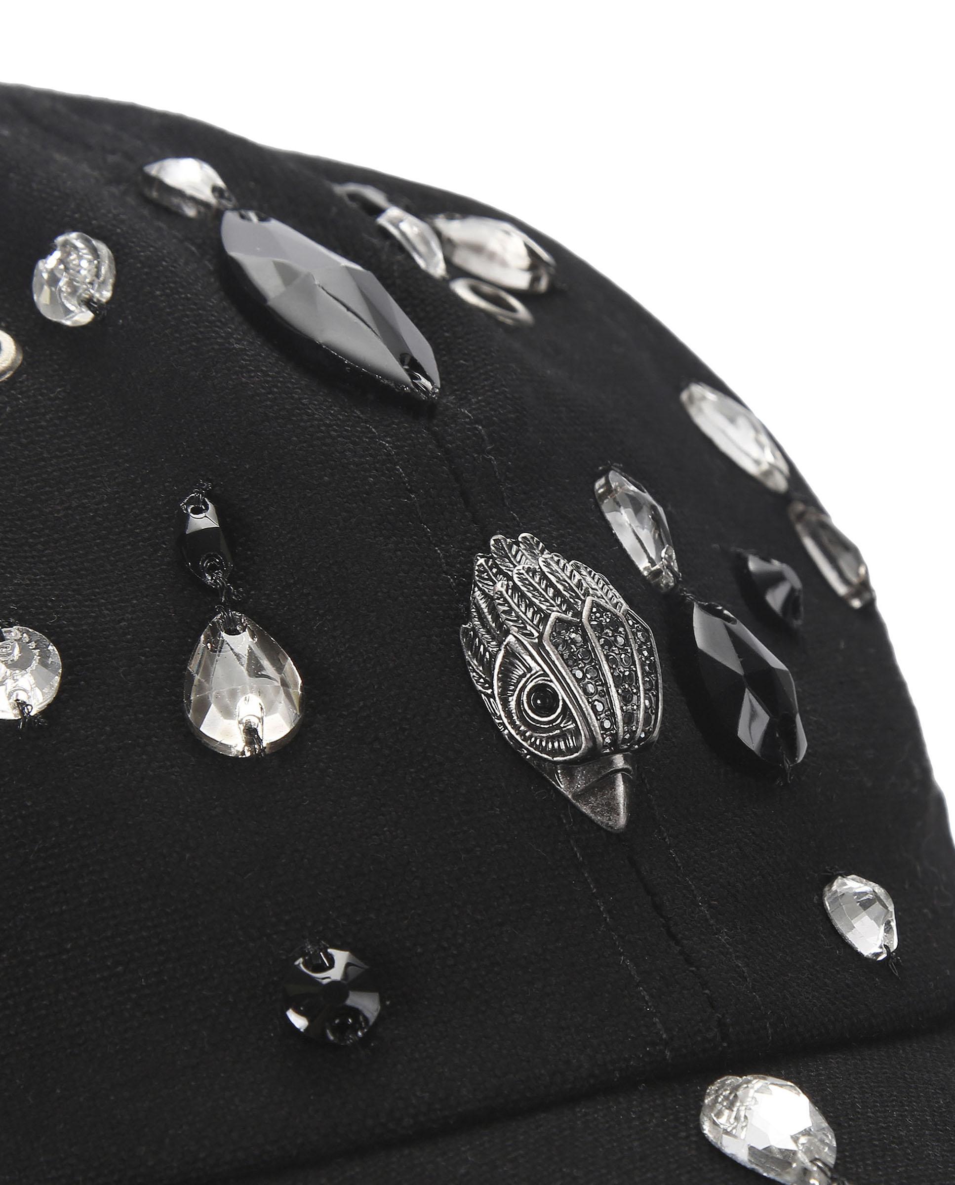 Gorra de mujer de algodón con adorno de cristales - Kurt Geiger - Negro Negro-4