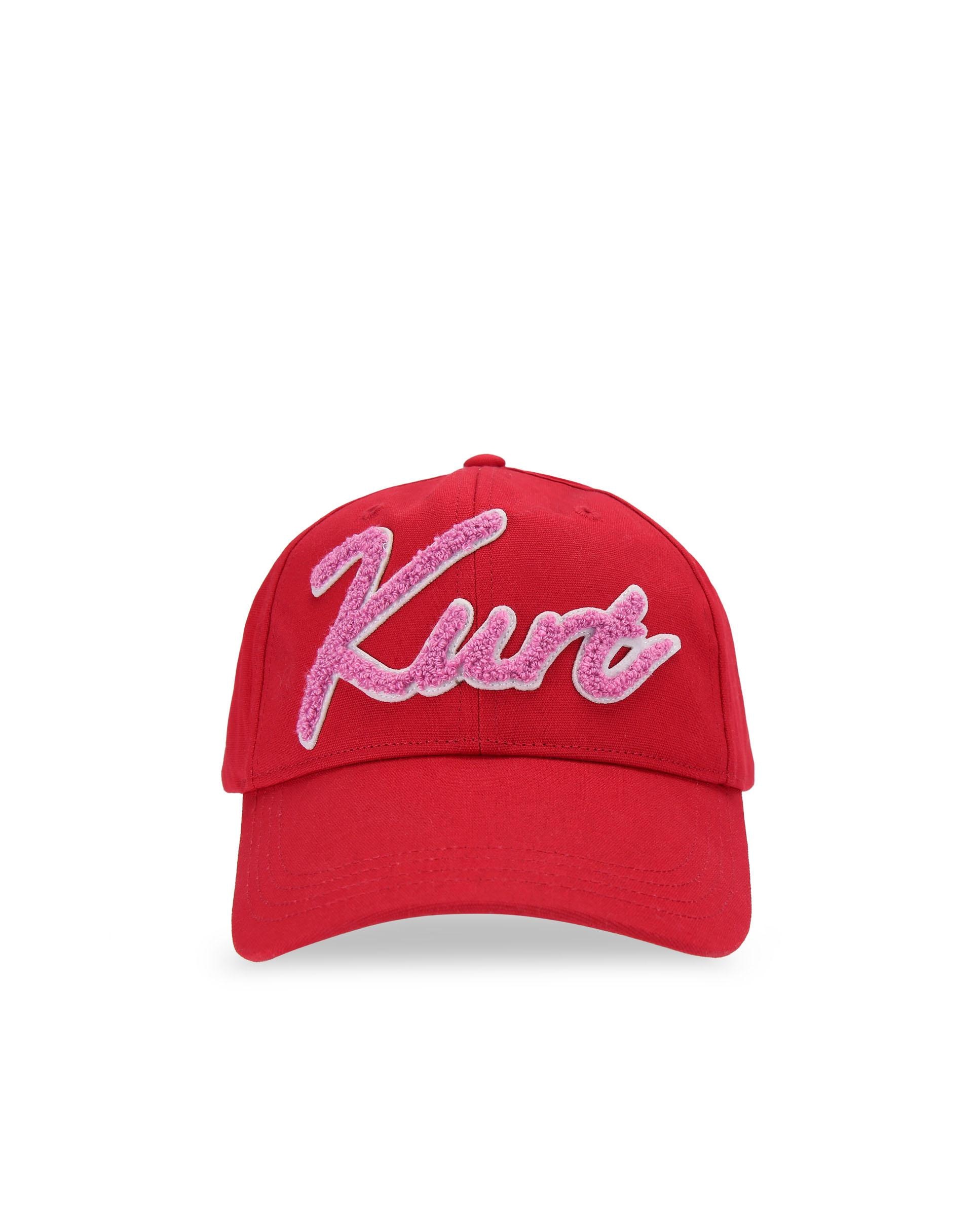 Gorra de mujer de algodón con logo - Kurt Geiger - Rojo Rojo-1
