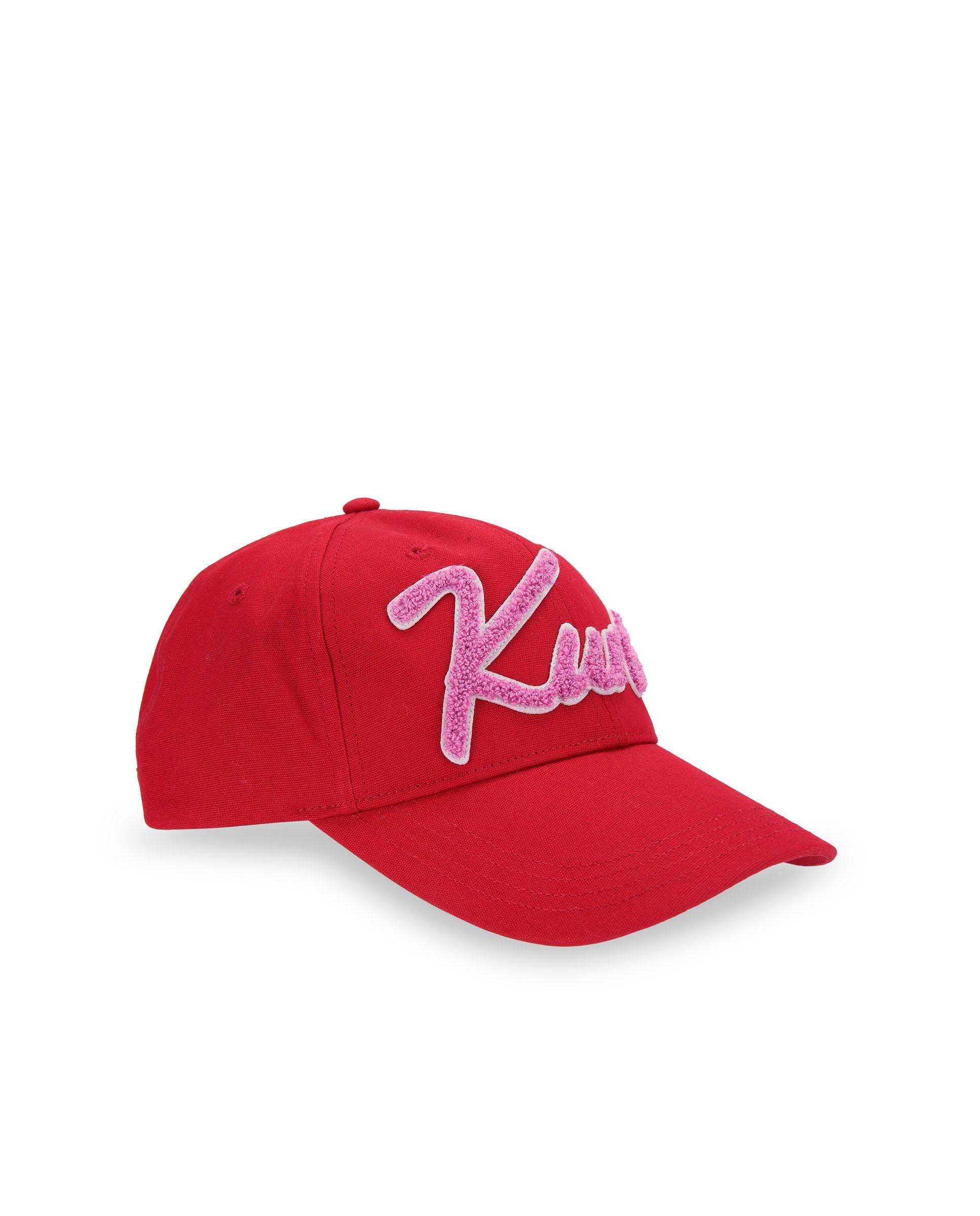 Gorra de mujer de algodón con logo - Kurt Geiger - Rojo Rojo-2