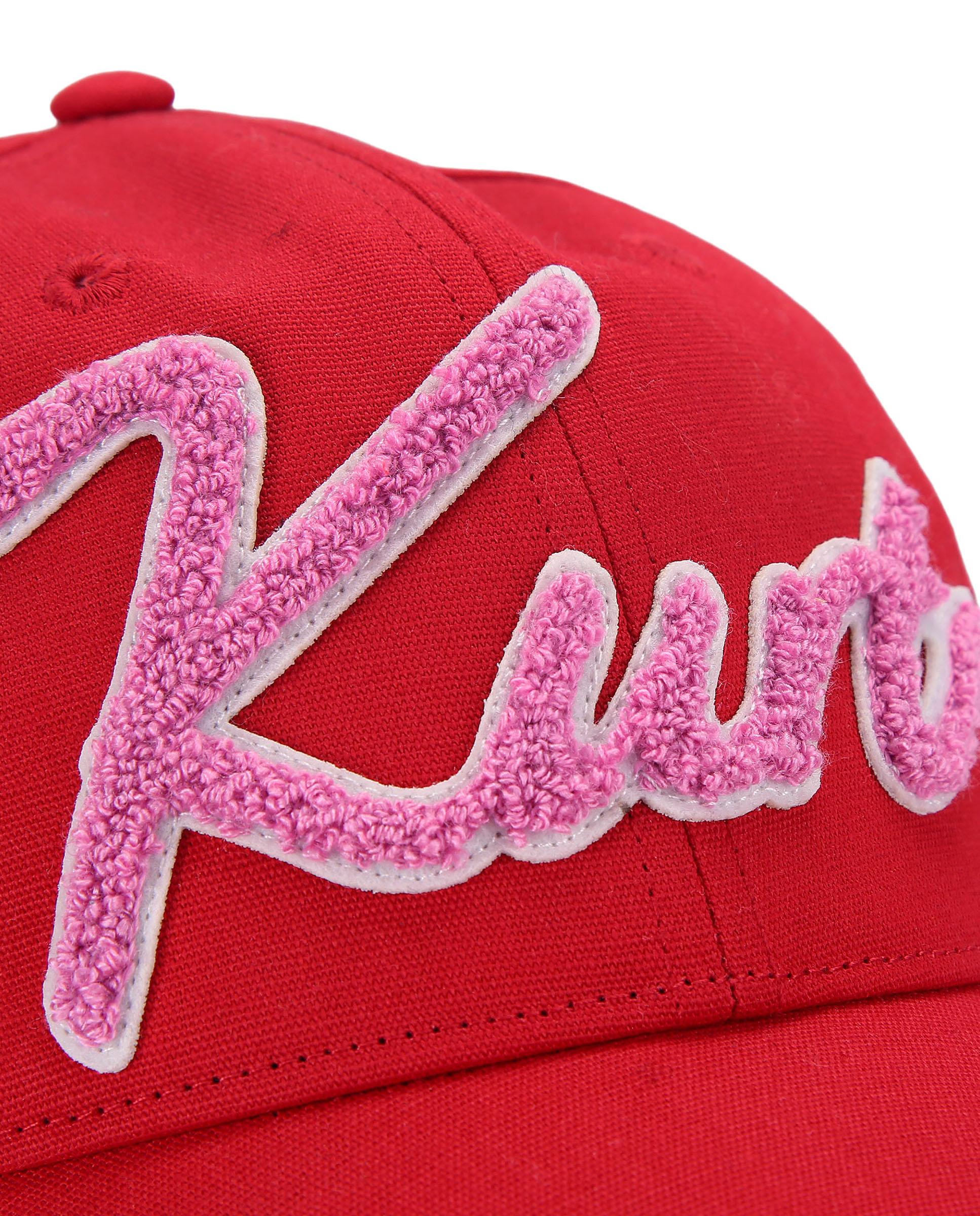 Gorra de mujer de algodón con logo - Kurt Geiger - Rojo Rojo-4