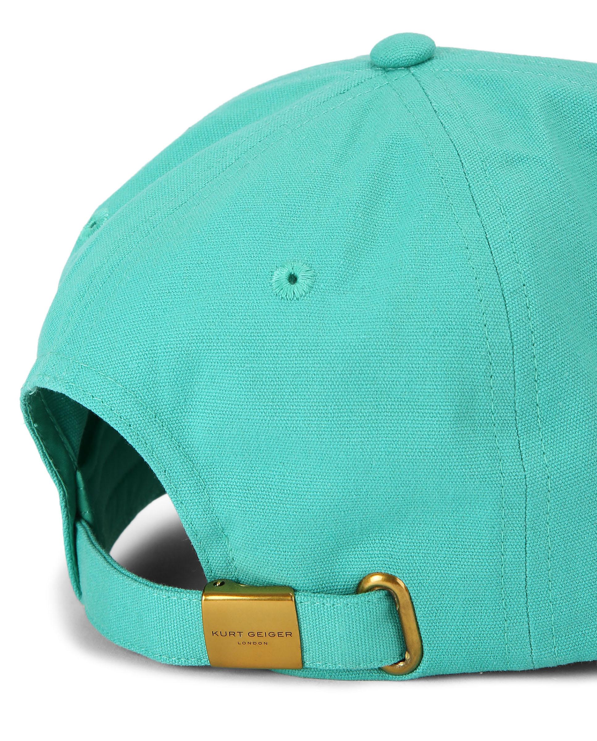 Gorra de mujer de algodón con logo - Kurt Geiger - Turquesa Turquesa-3