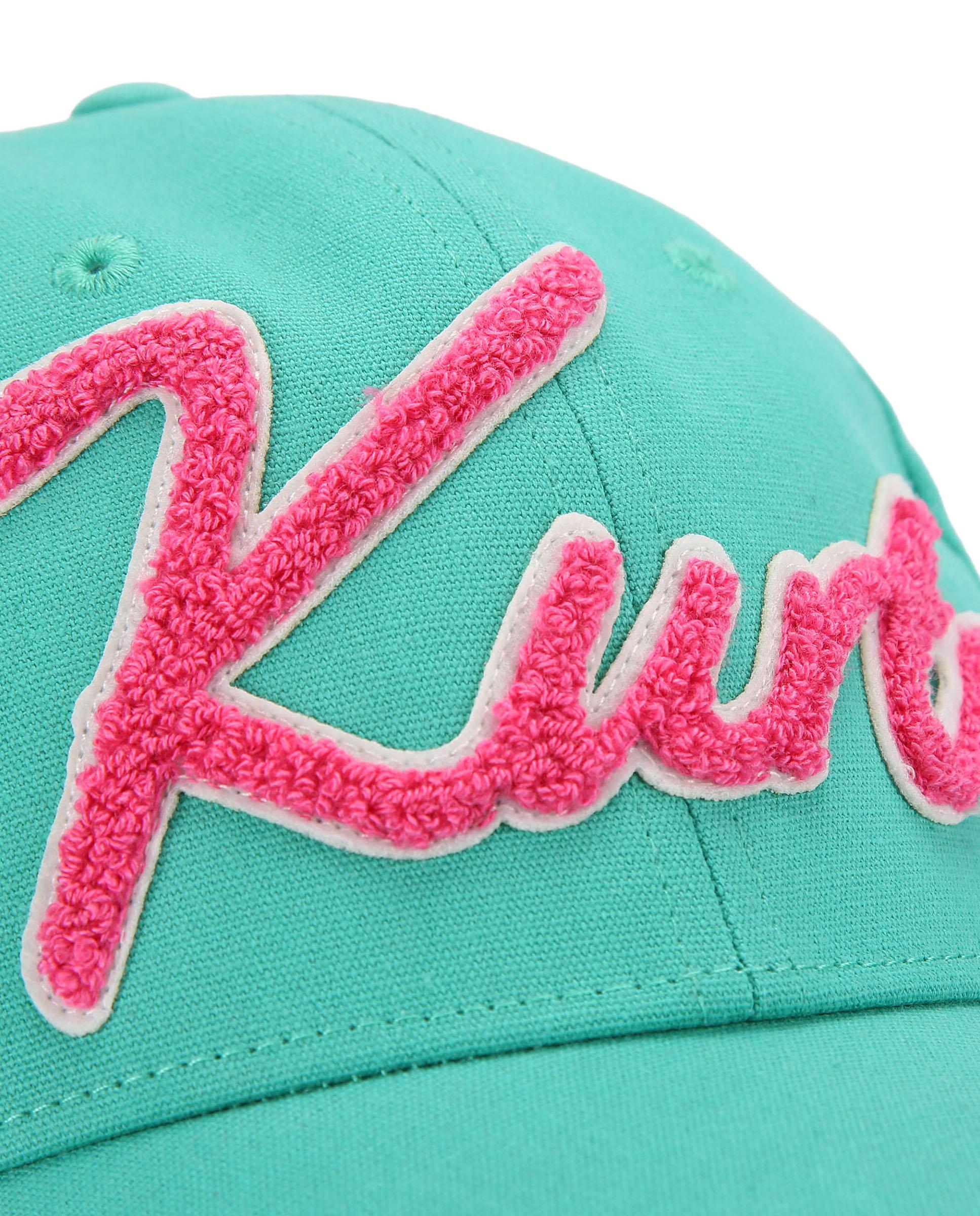 Gorra de mujer de algodón con logo - Kurt Geiger - Turquesa Turquesa-4