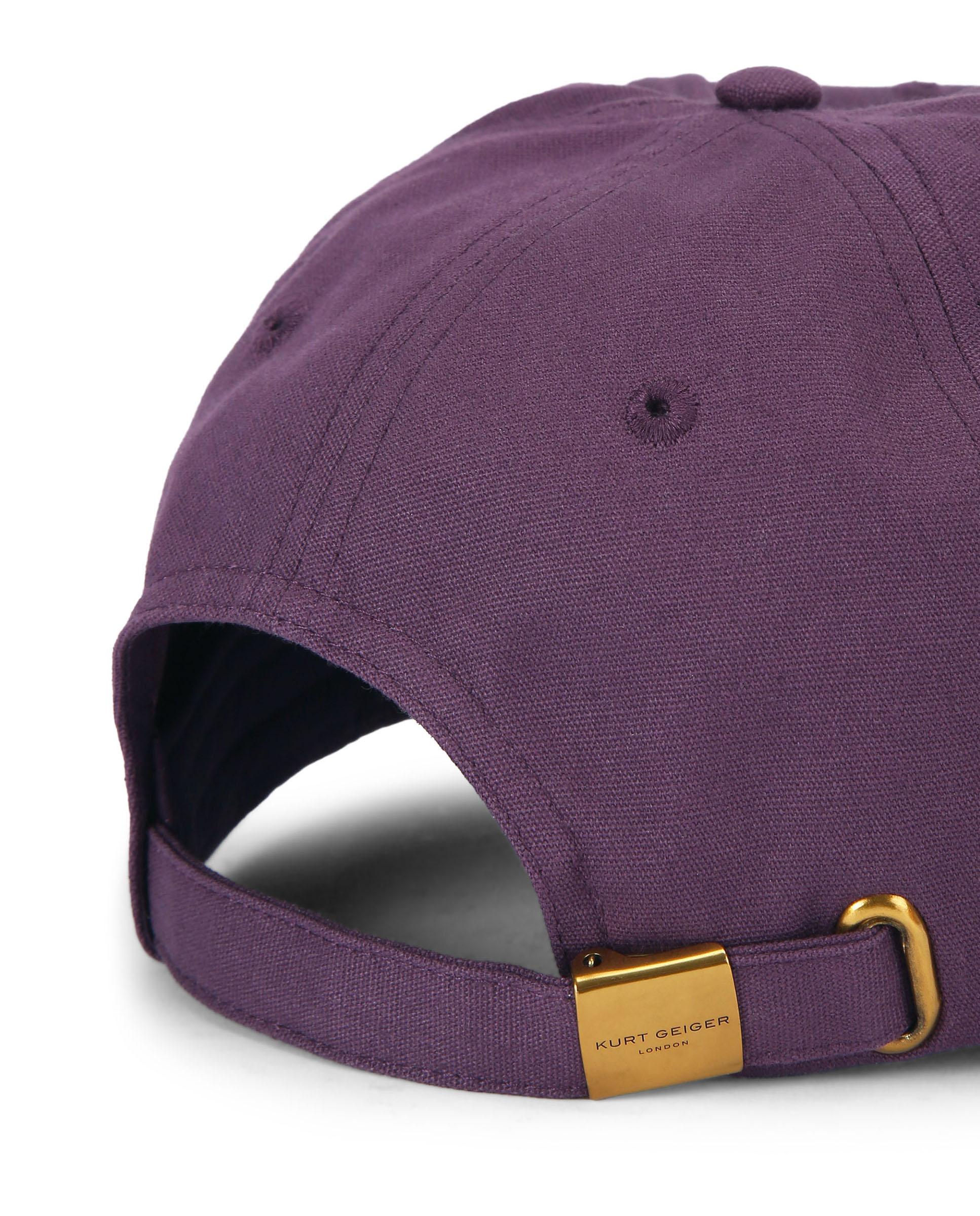 Gorra de mujer de algodón con logo - Kurt Geiger - Morado Morado-3
