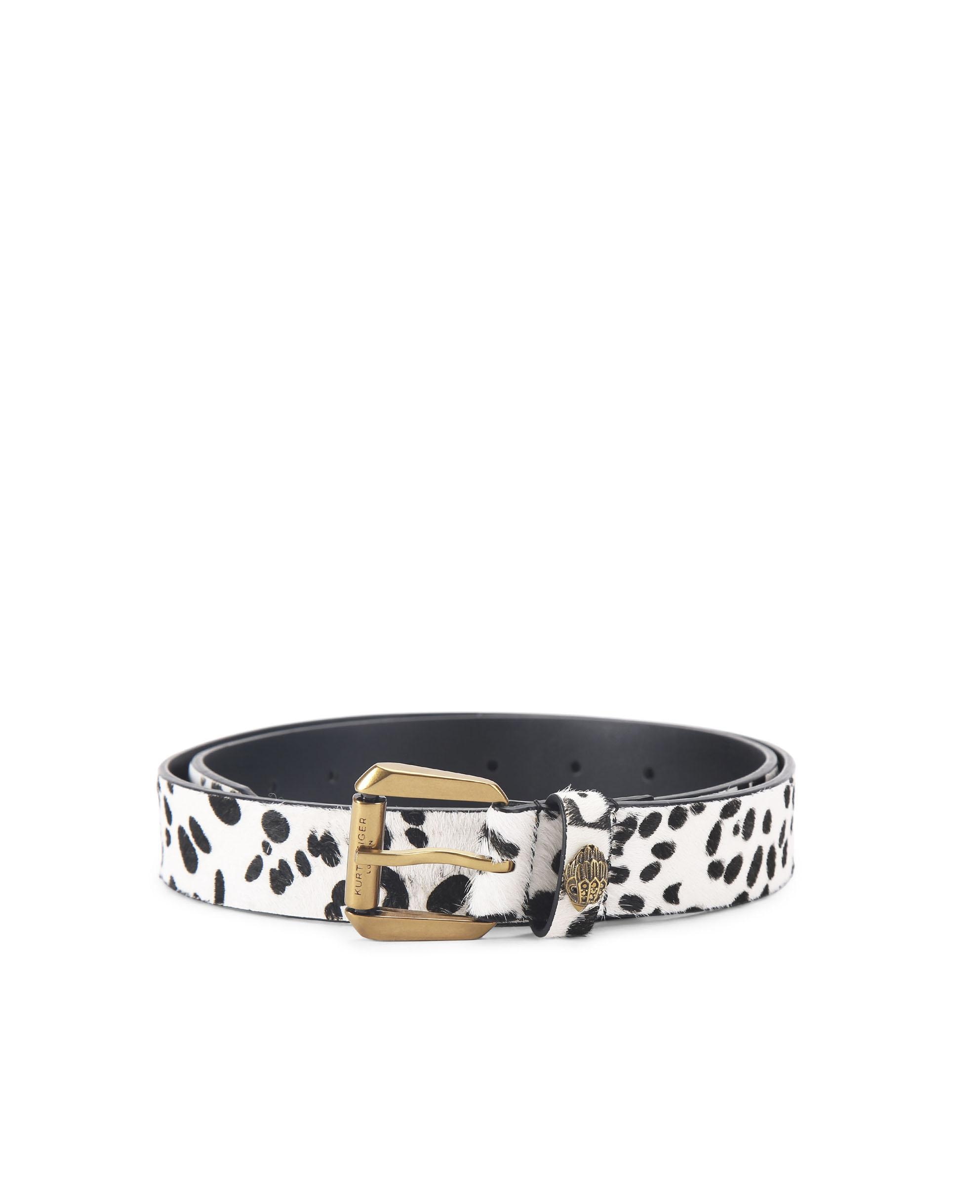 Cinturón de mujer de piel con estampado animal