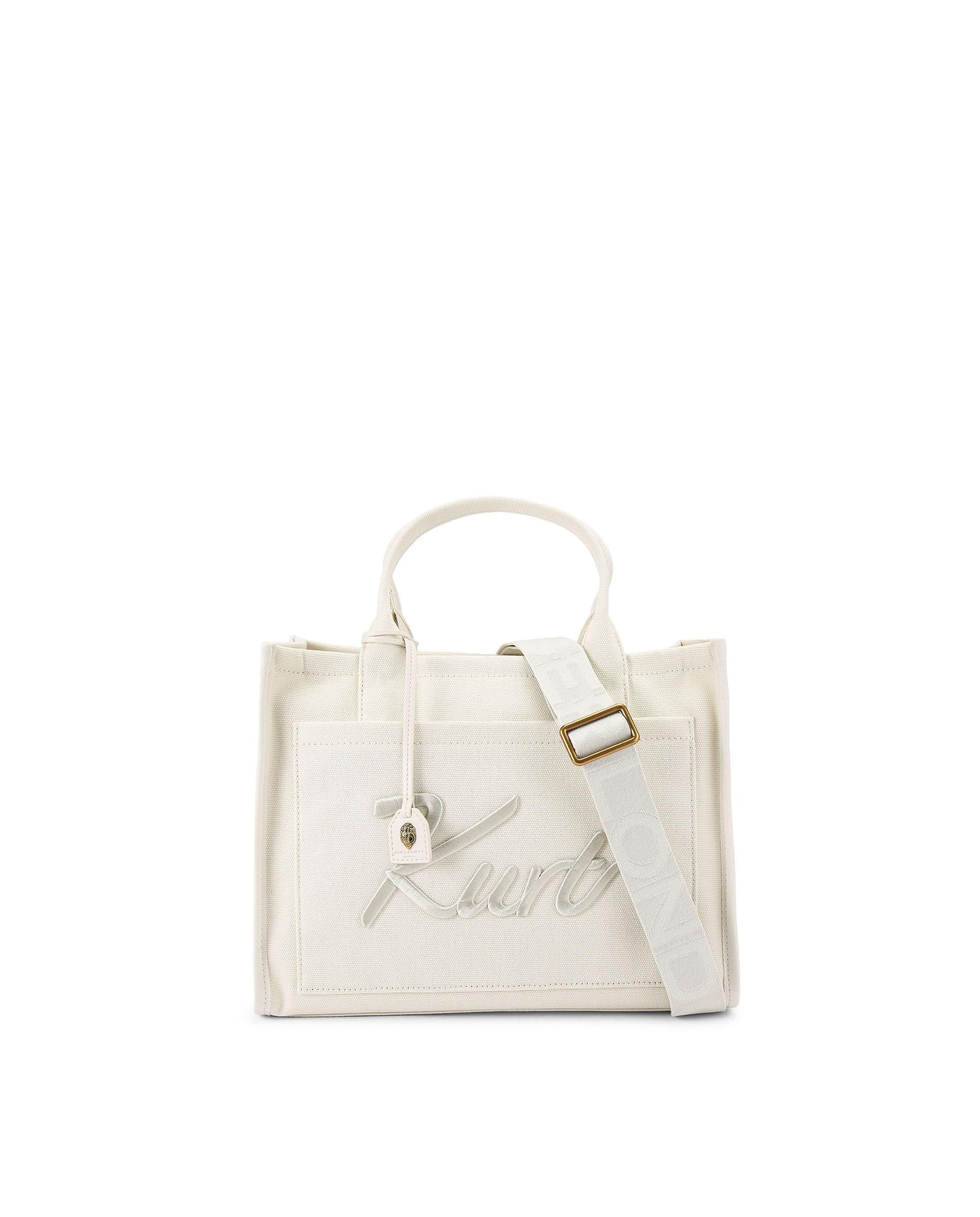 Bolso de mano tote con asa bandolera adicional - Kurt Geiger - Blanco Blanco-1