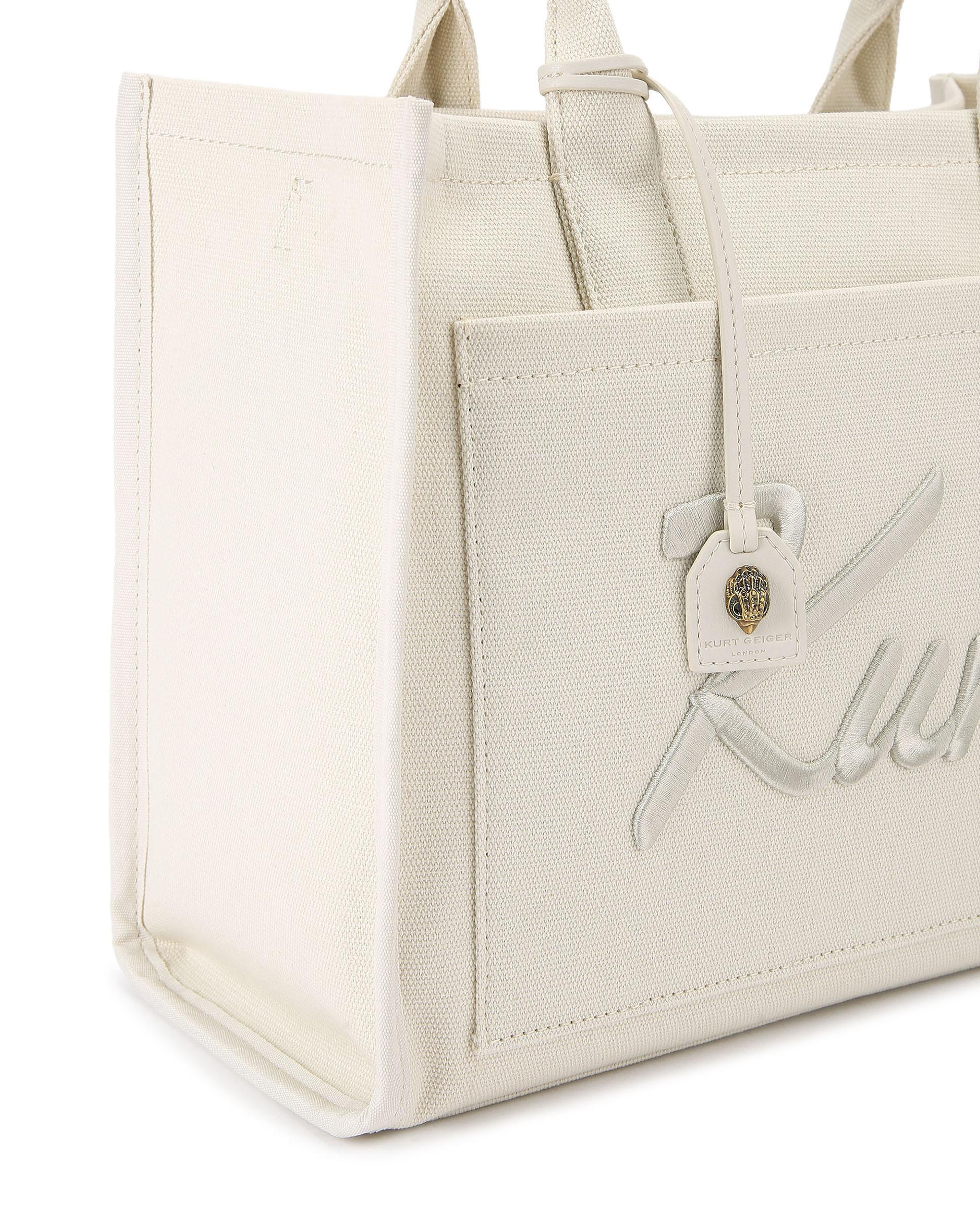 Bolso de mano tote con asa bandolera adicional - Kurt Geiger - Blanco Blanco-4