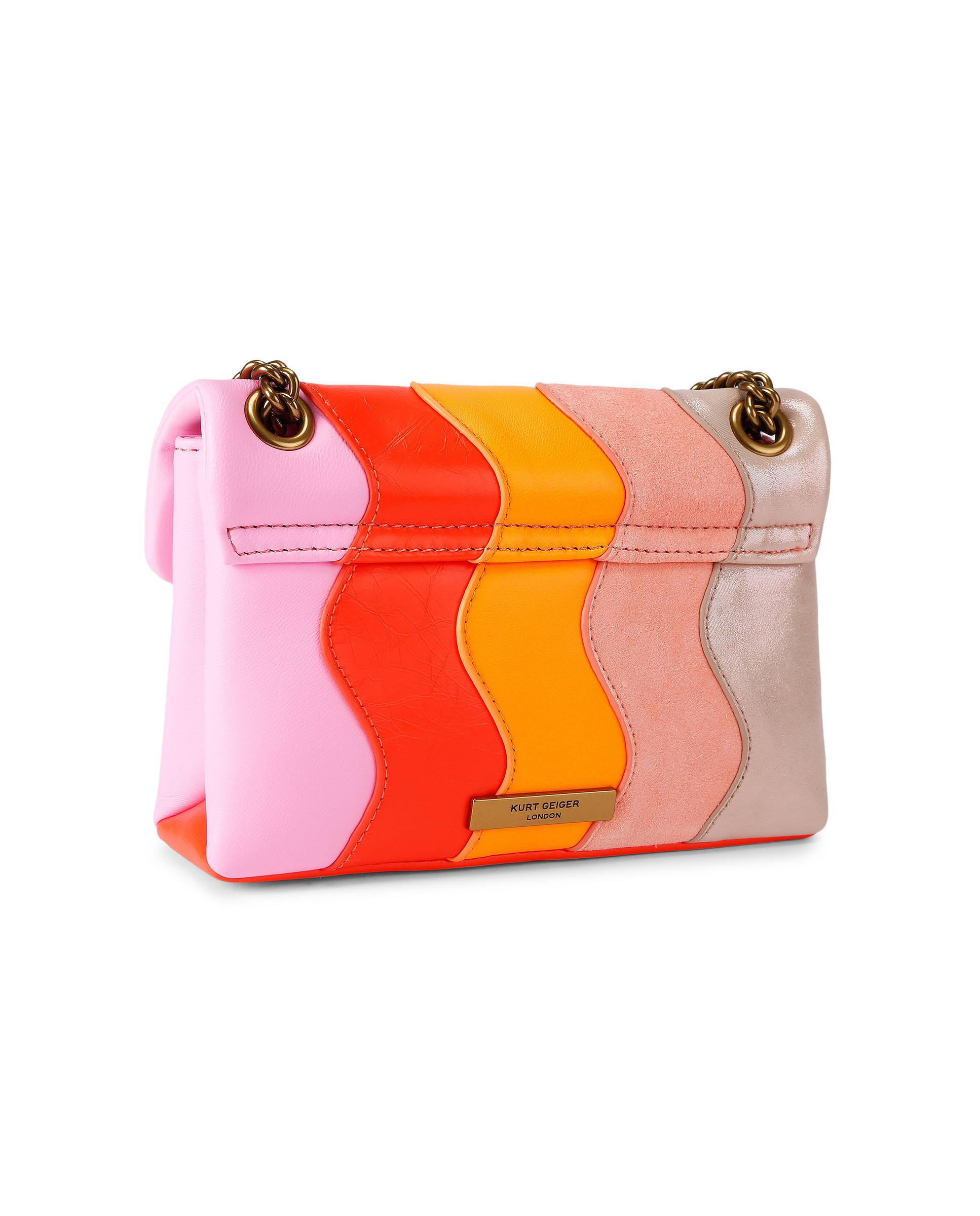 Bolso de hombro mini de piel con asa de cadena - Kurt Geiger - Multicolor Multicolor-3