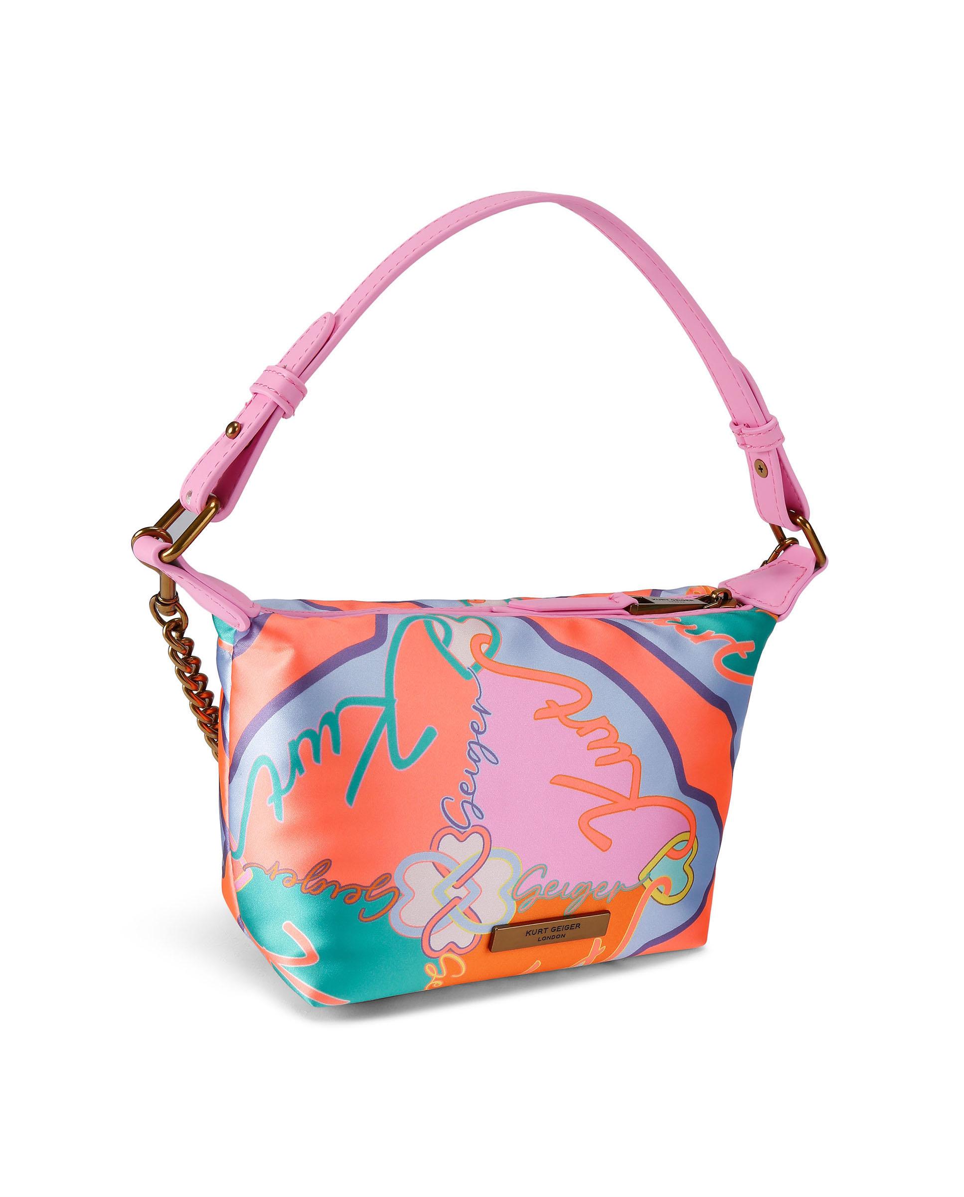 Bolso de hombro con estampado monograma y cierre de cremallera - Kurt Geiger - Multicolor Multicolor-3