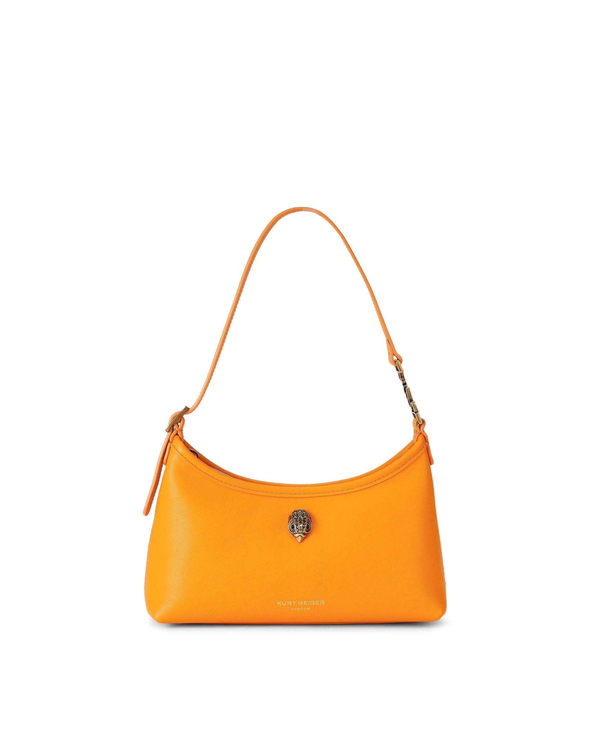 Bolso de hombro mini de piel con cierre de cremallera - Kurt Geiger - Mostaza Mostaza-1