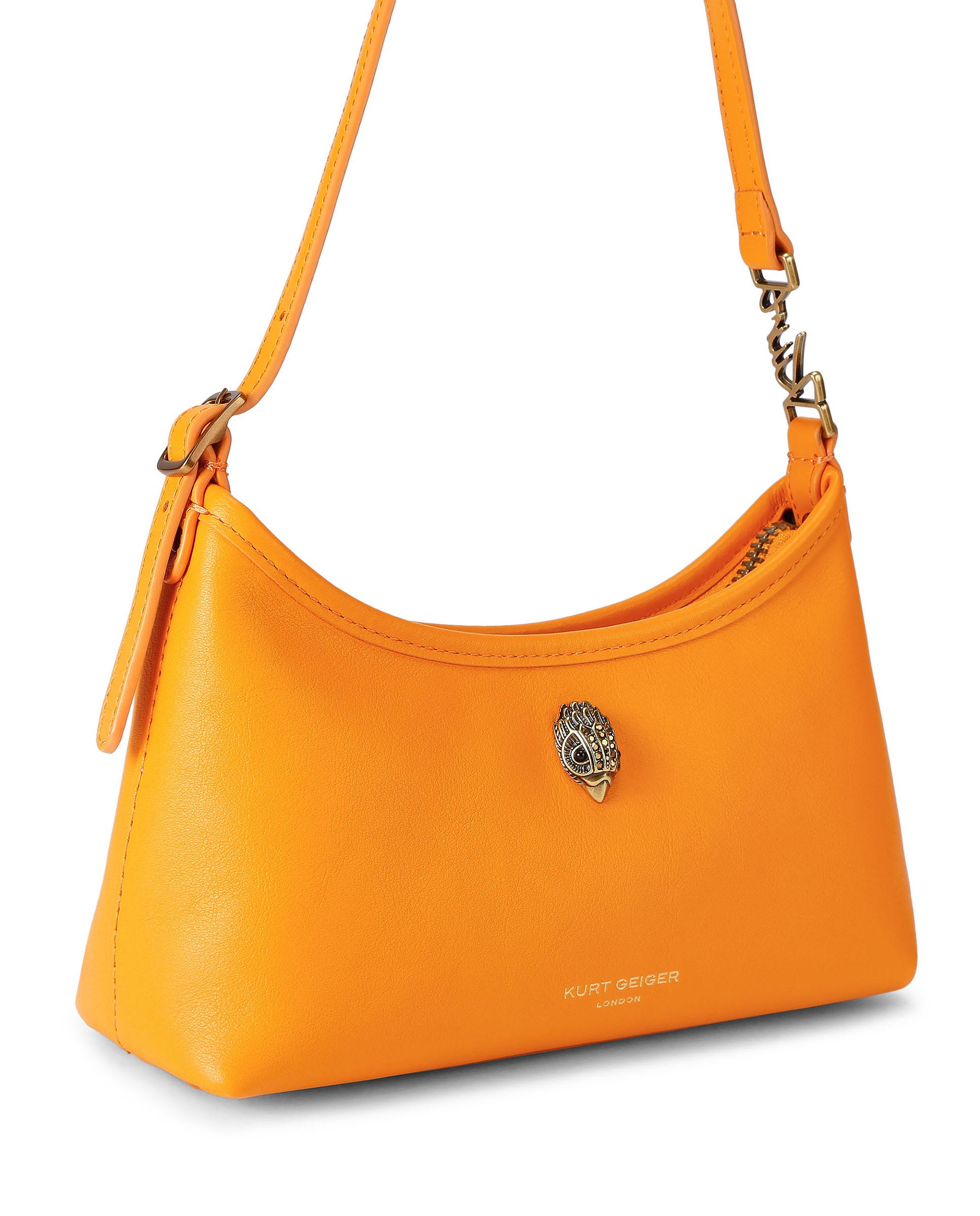 Bolso de hombro mini de piel con cierre de cremallera - Kurt Geiger - Mostaza Mostaza-2