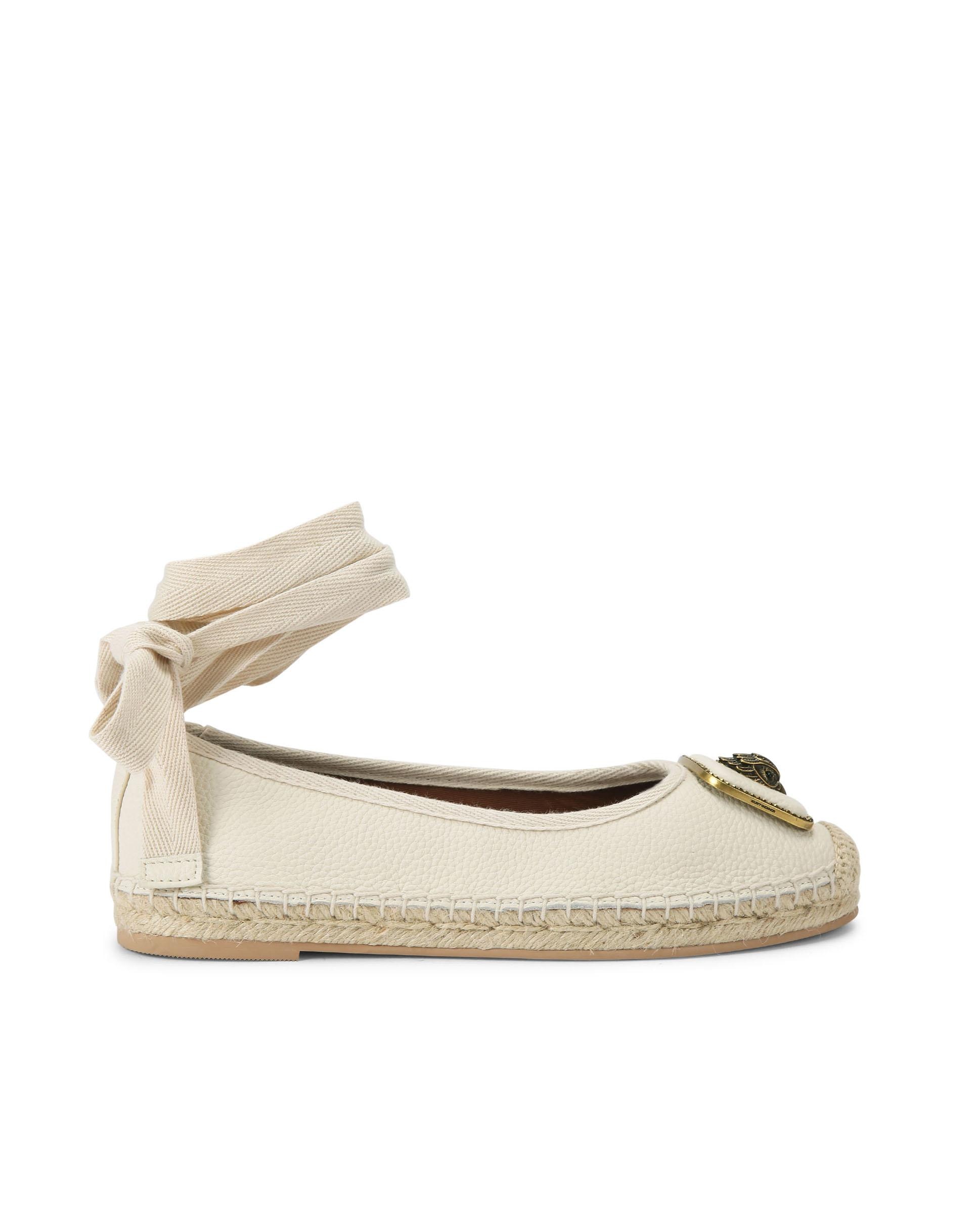 Kurt Geiger - Bailarinas planas de mujer Pimlico tie con cintas y punta cuadrada.