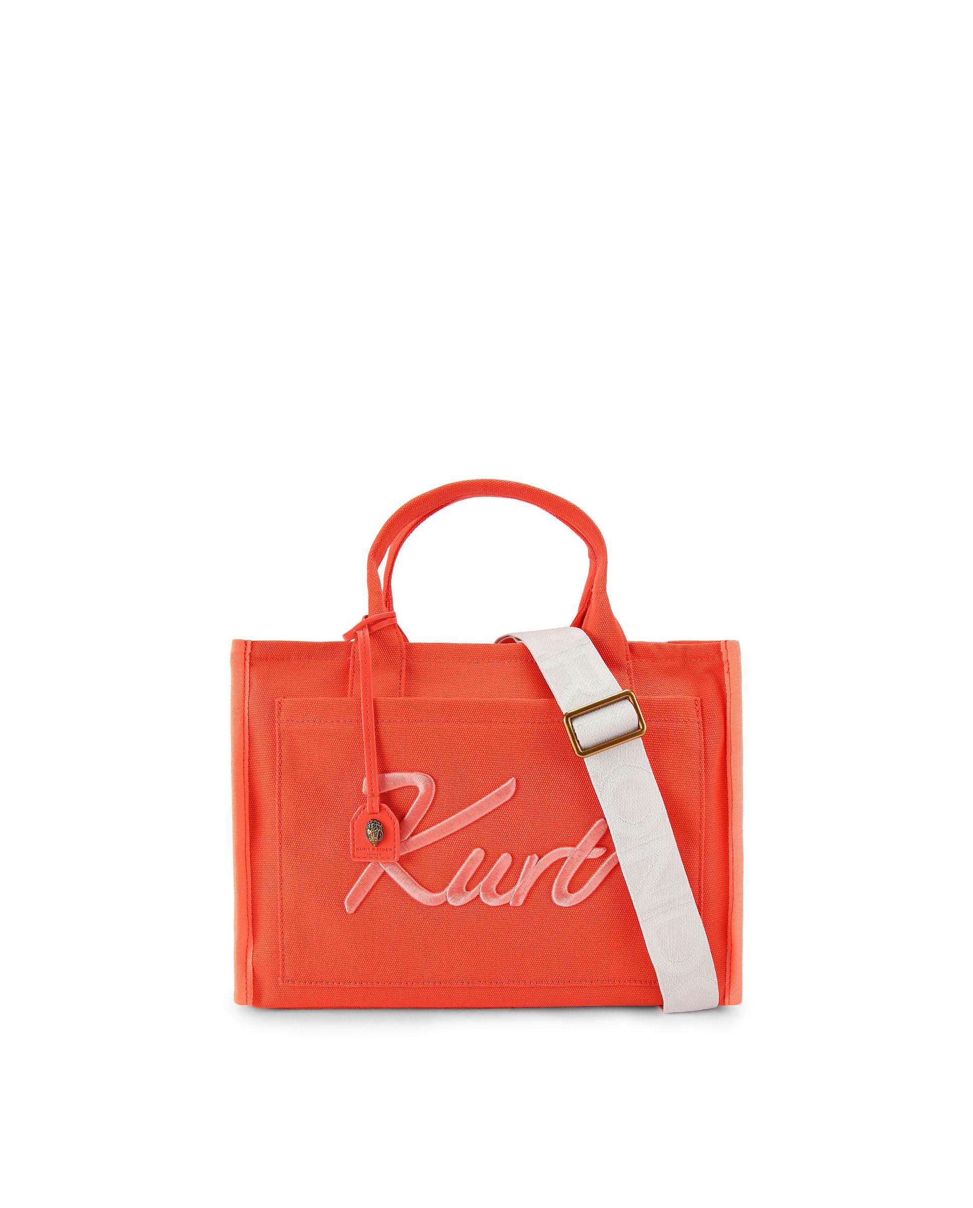 Bolso de mano tote con asa bandolera adicional - Kurt Geiger - Naranja Naranja-1