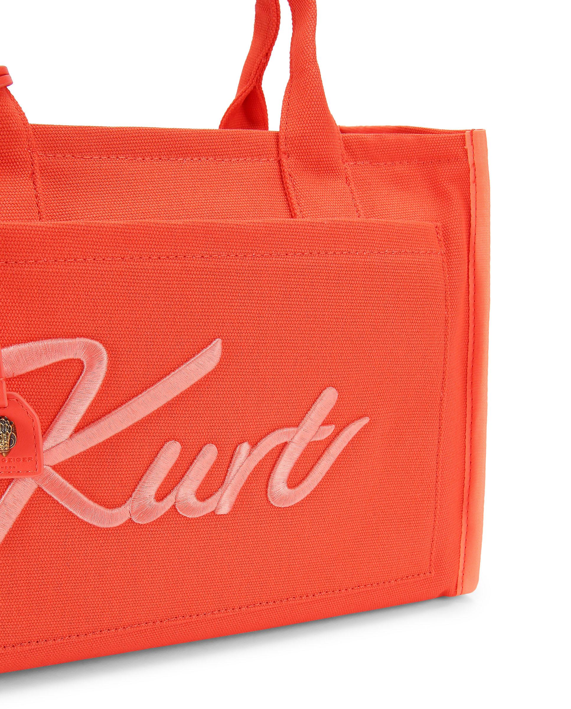 Bolso de mano tote con asa bandolera adicional - Kurt Geiger - Naranja Naranja-4