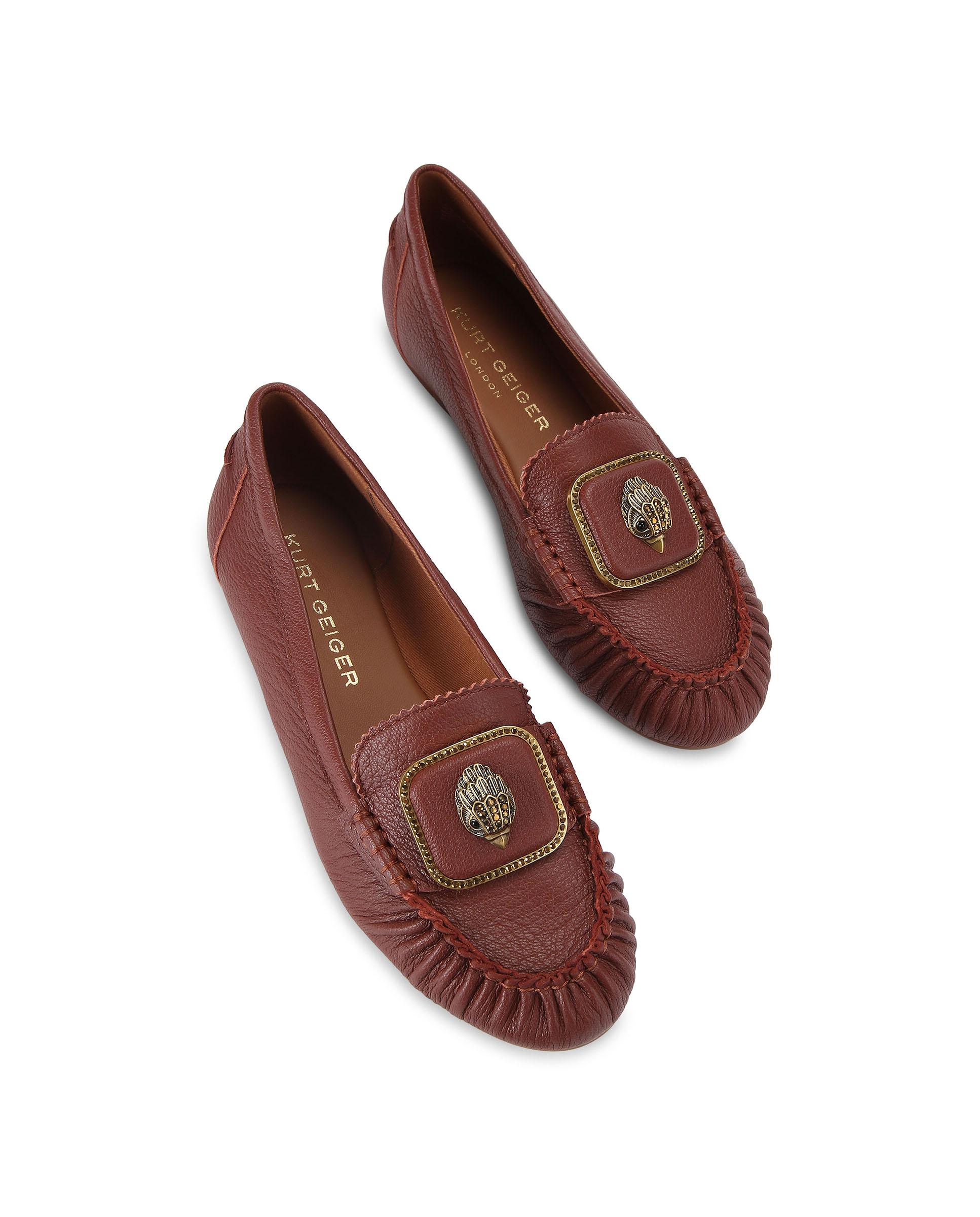 Mocasines planos de mujer de piel - Kurt Geiger - Vino Vino-4