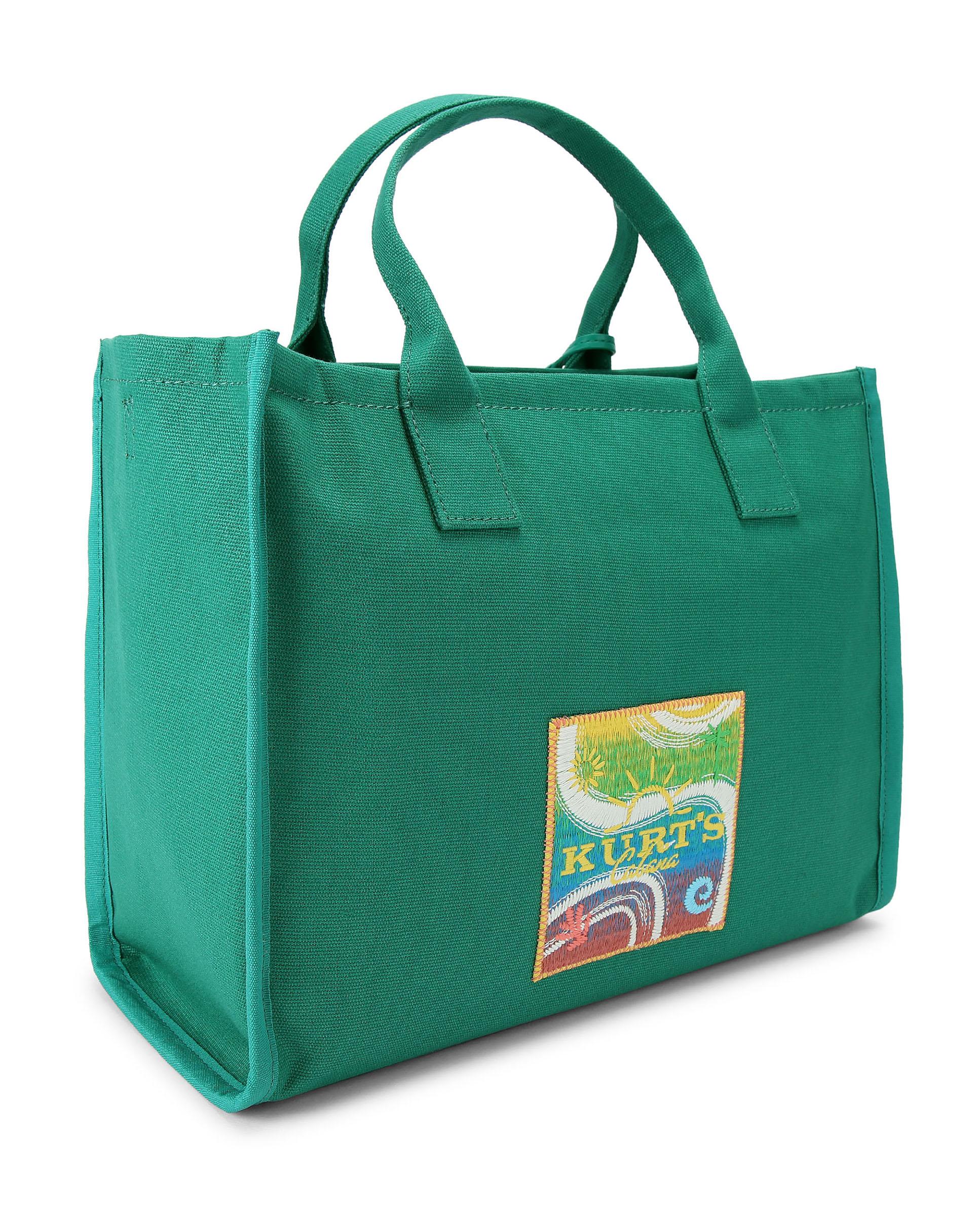 Bolso tote de mujer con doble asa y logo - Kurt Geiger - Verde Verde-3