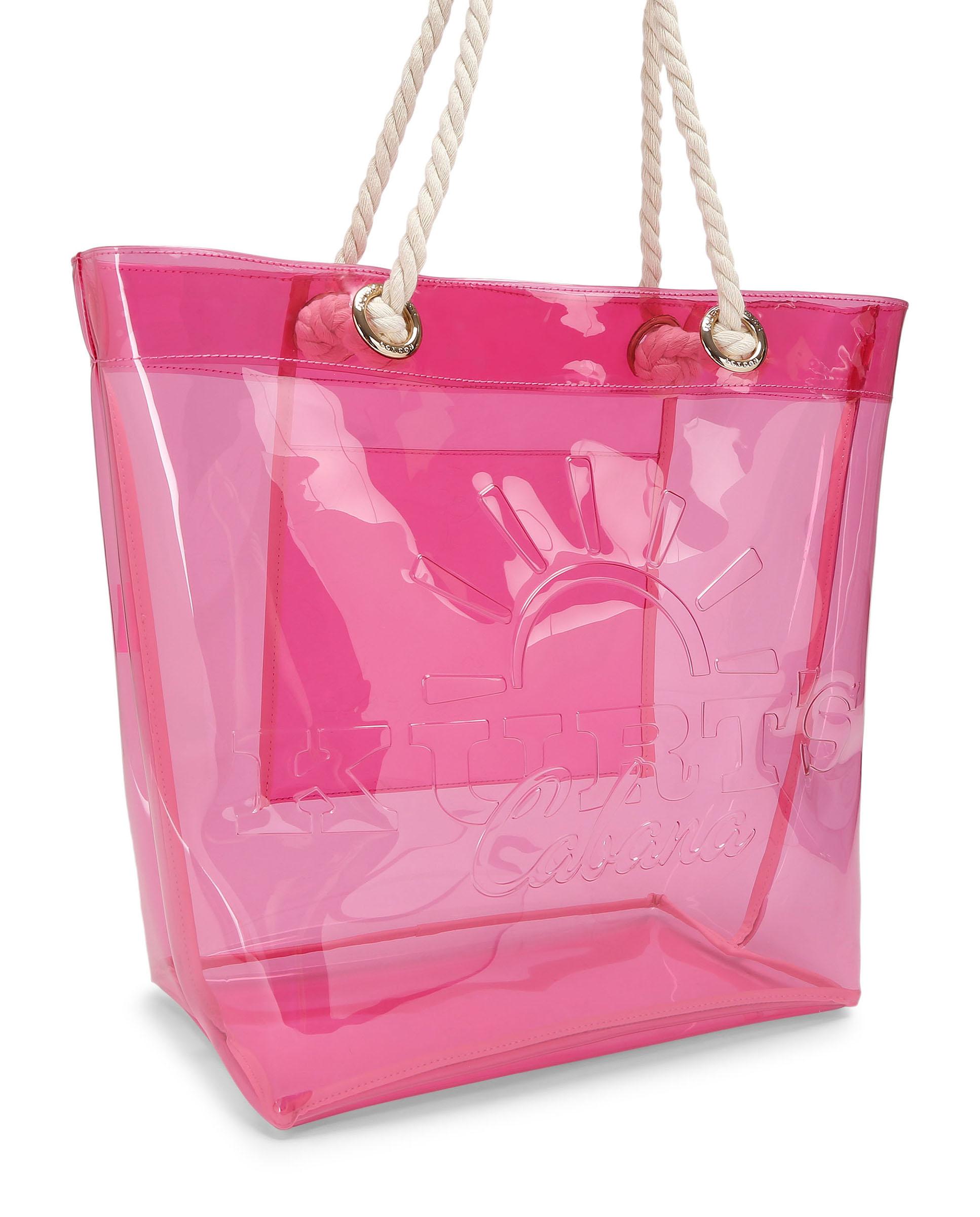Bolso tote de mujer de vinilo transparente - Kurt Geiger - Rosa Rosa-2
