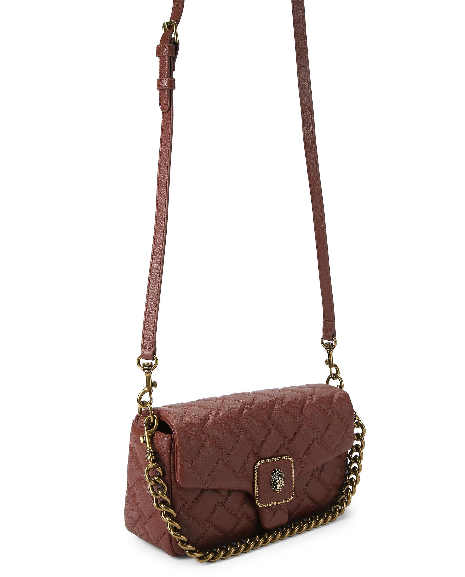 Bandolera pimlico con pespuntes acolchados - Kurt Geiger - Granate Granate-3