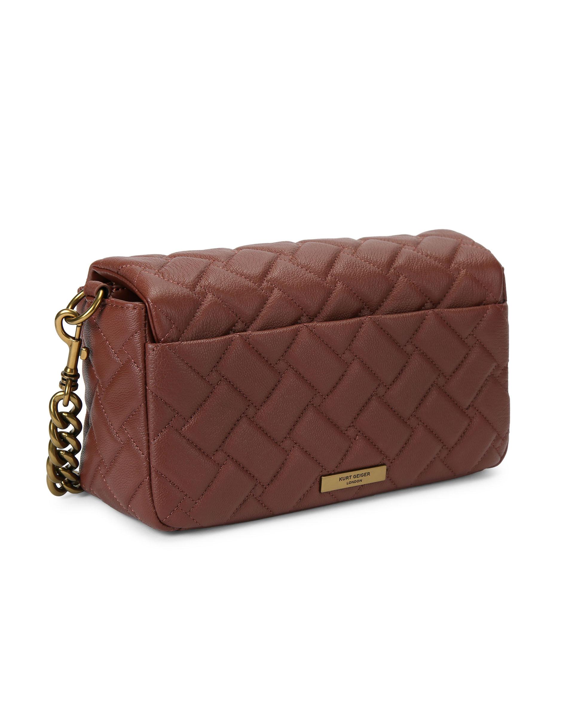 Bandolera pimlico con pespuntes acolchados - Kurt Geiger - Granate Granate-2