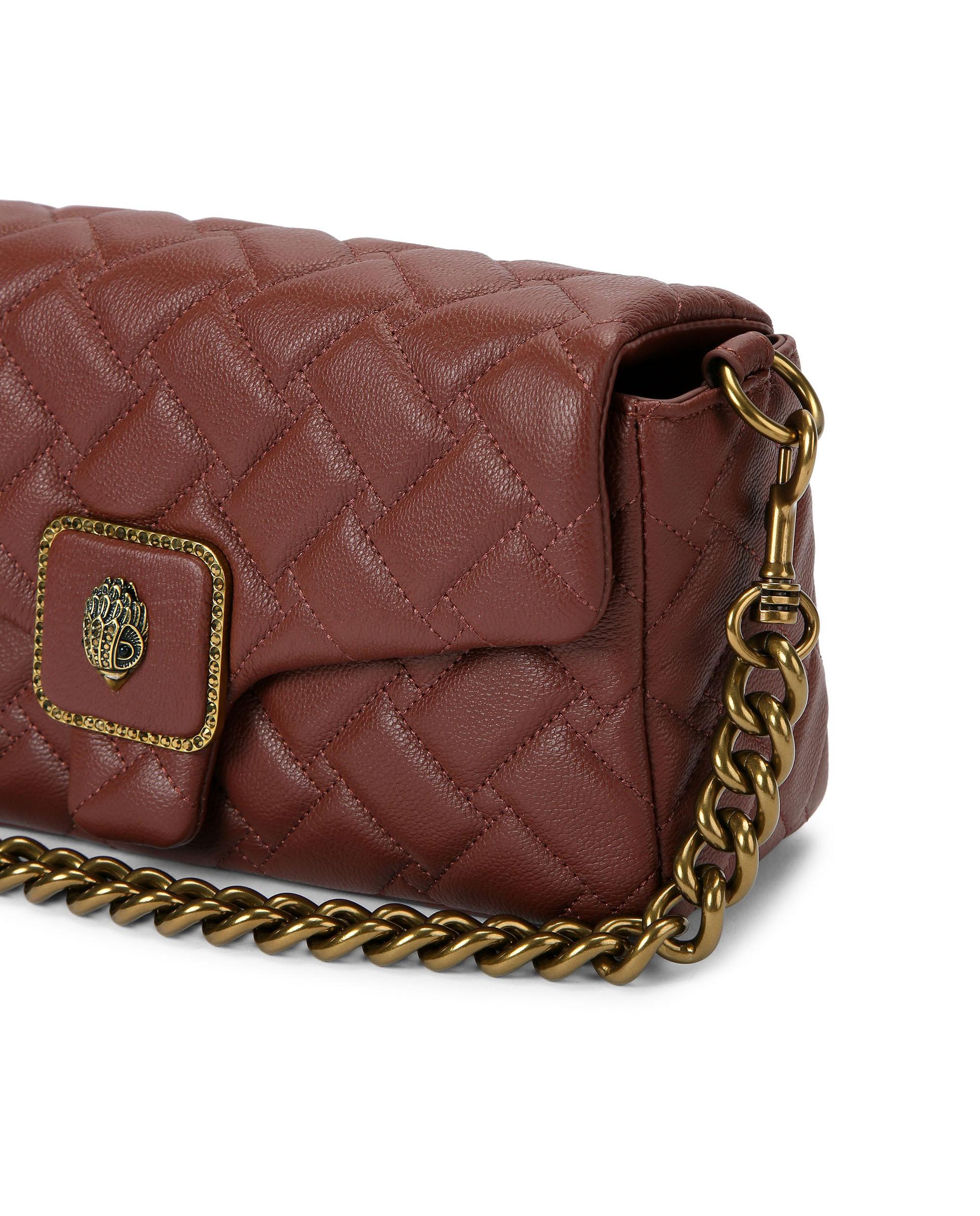 Bandolera pimlico con pespuntes acolchados - Kurt Geiger - Granate Granate-5