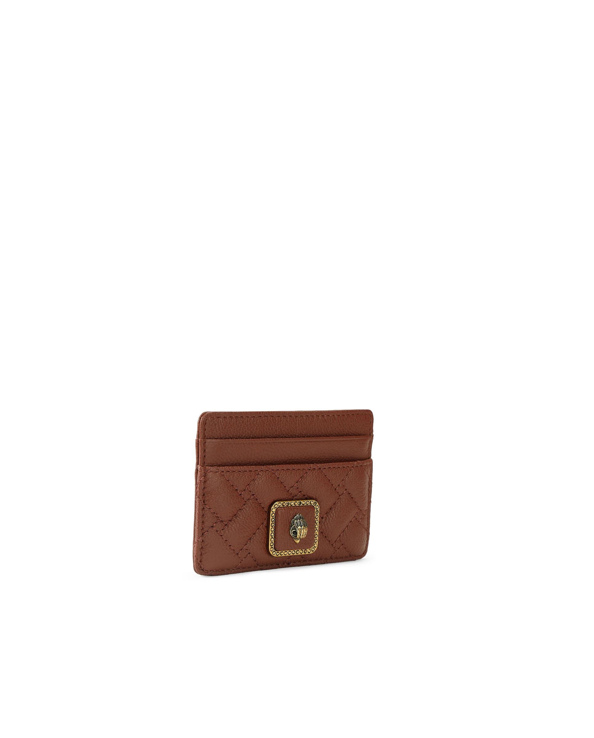 Tarjetero de piel acolchado - Kurt Geiger - Granate Granate-2