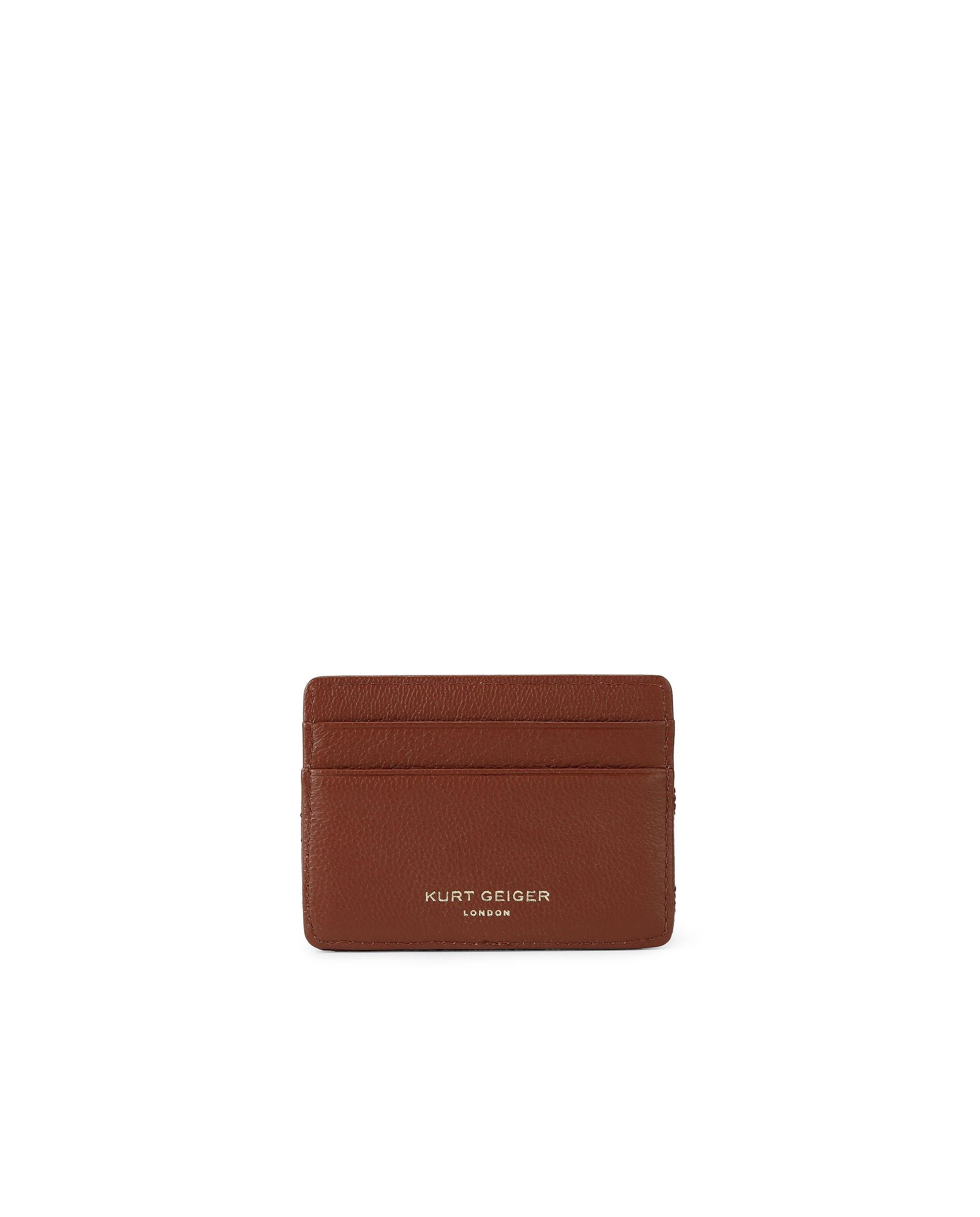 Tarjetero de piel acolchado - Kurt Geiger - Granate Granate-3