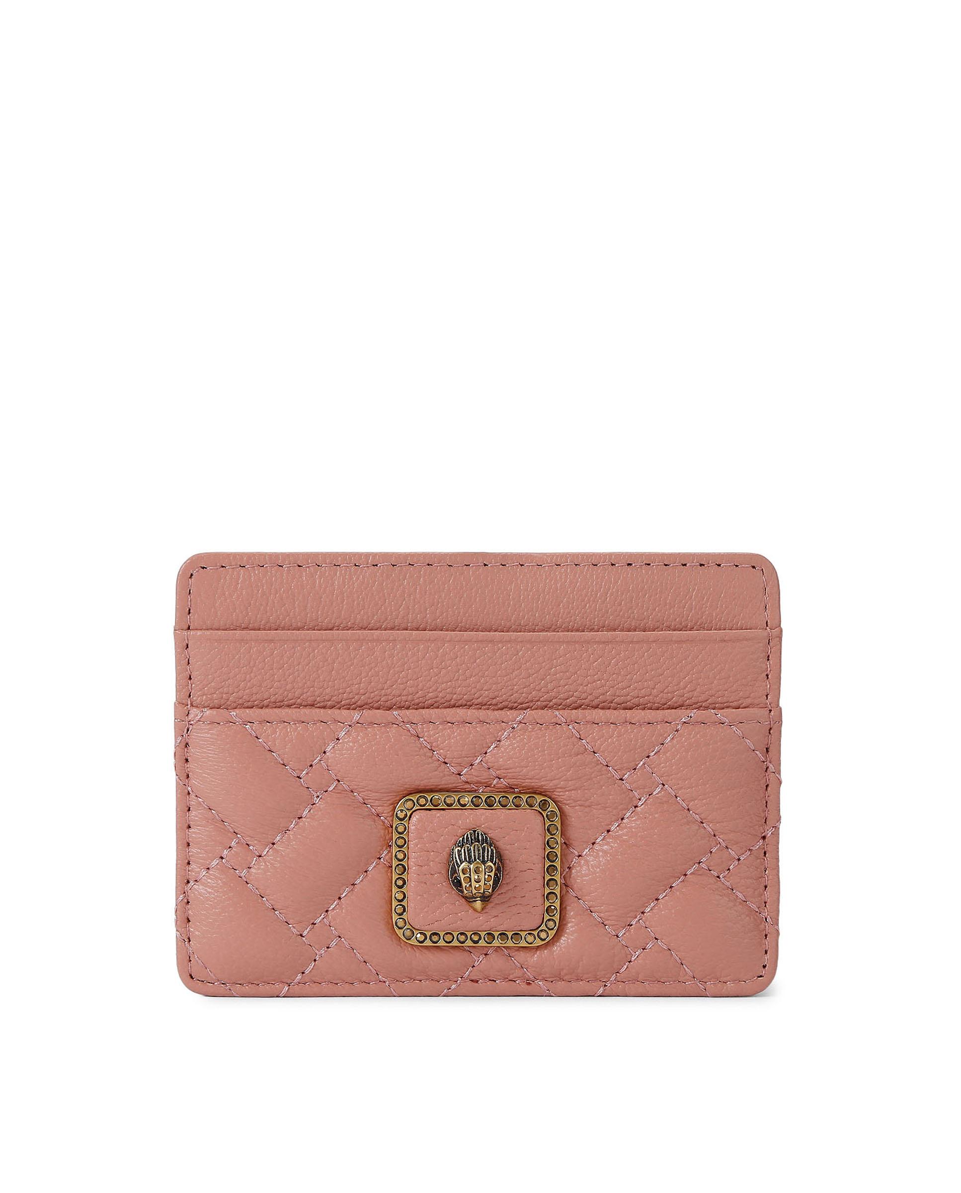 Tarjetero de piel acolchado - Kurt Geiger - Rosa chicle Rosa chicle-1