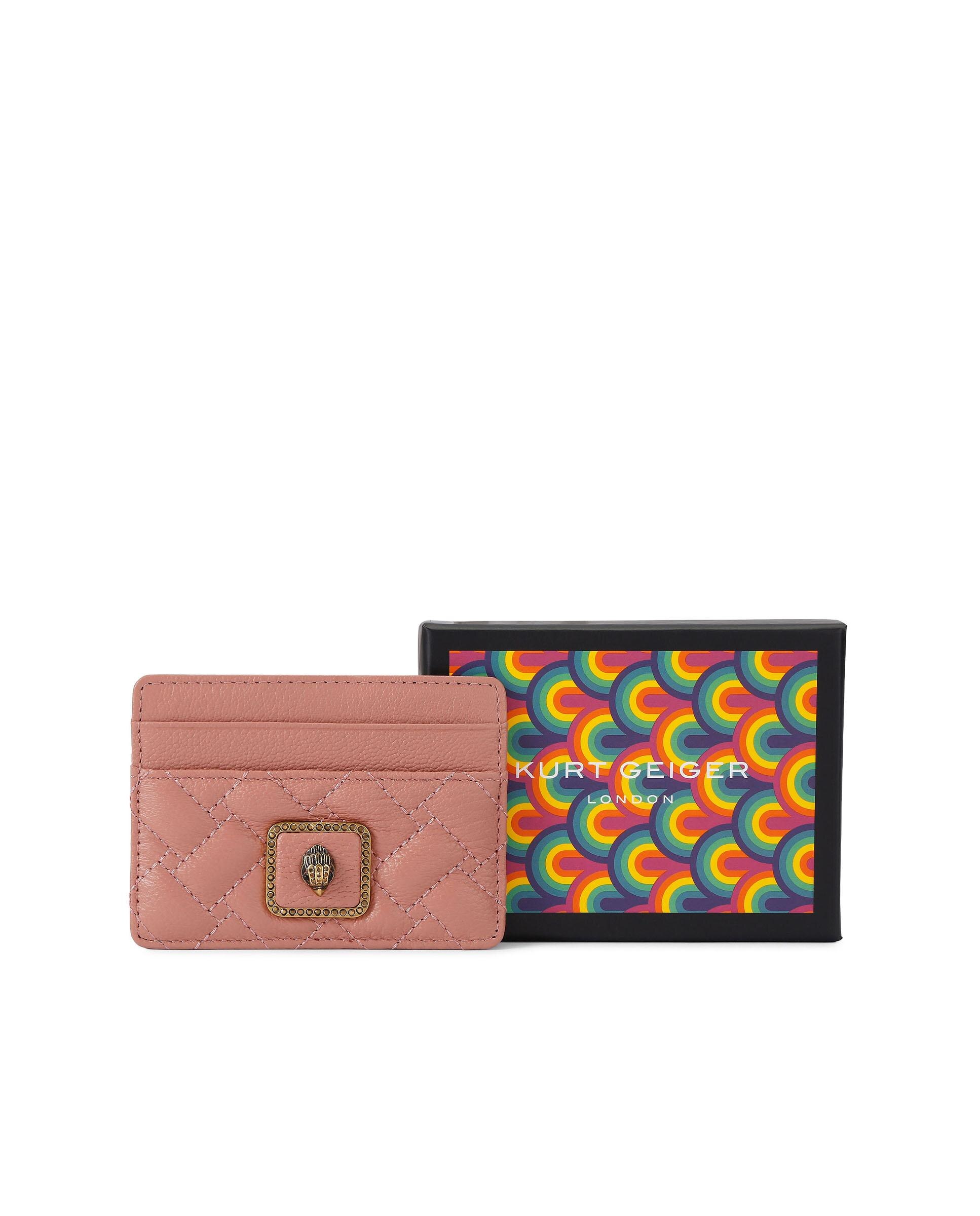 Tarjetero de piel acolchado - Kurt Geiger - Rosa chicle Rosa chicle-5
