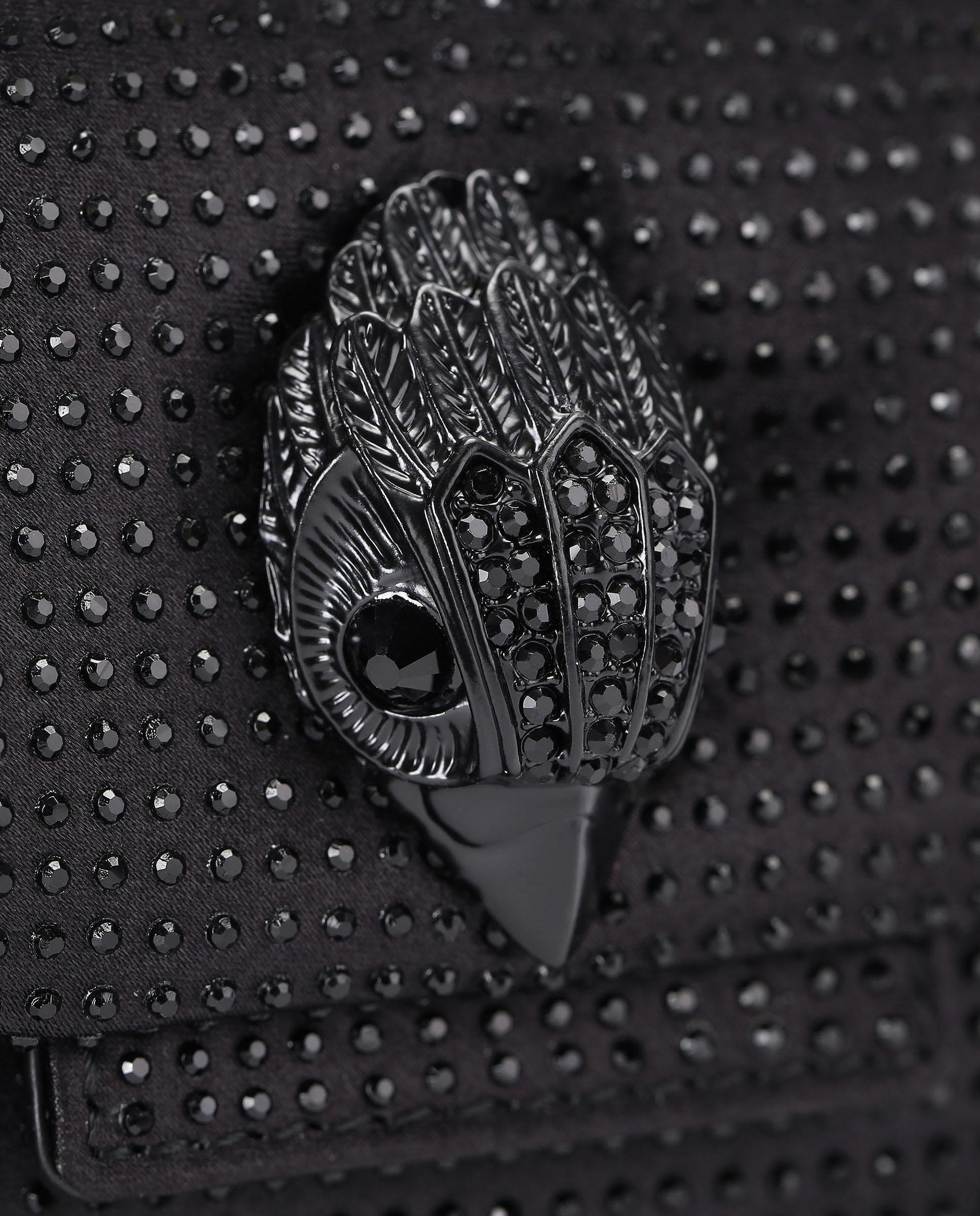 Bandolera oxford con adornos de cristal. - Kurt Geiger - Negro Negro-4