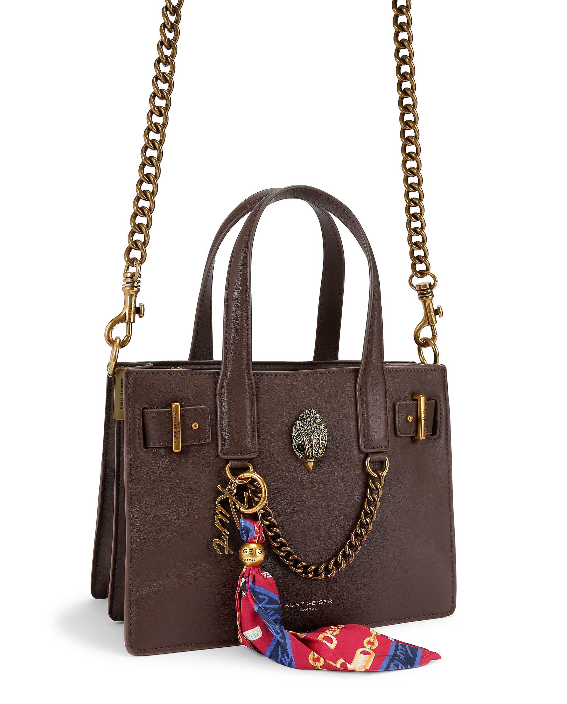 Shopper tote de piel - Kurt Geiger - Marrón Marrón-5