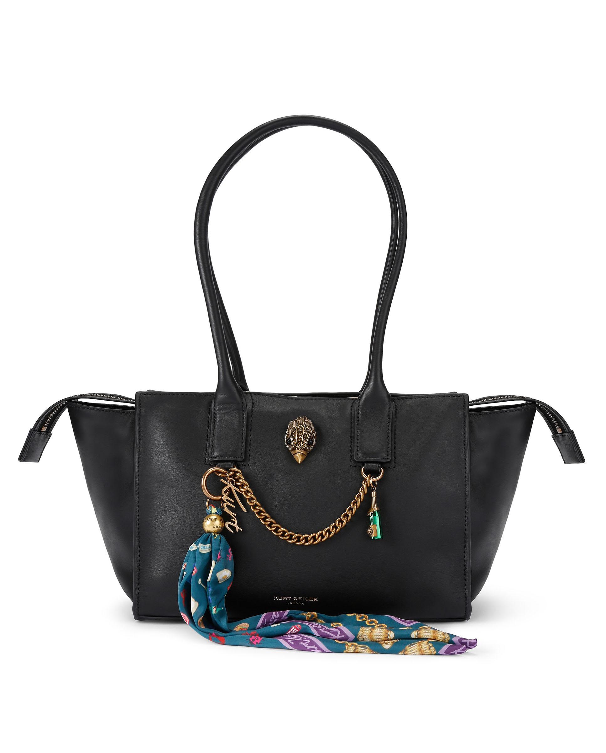 Imagen 0 de Bolso de hombro shopper de piel Negro