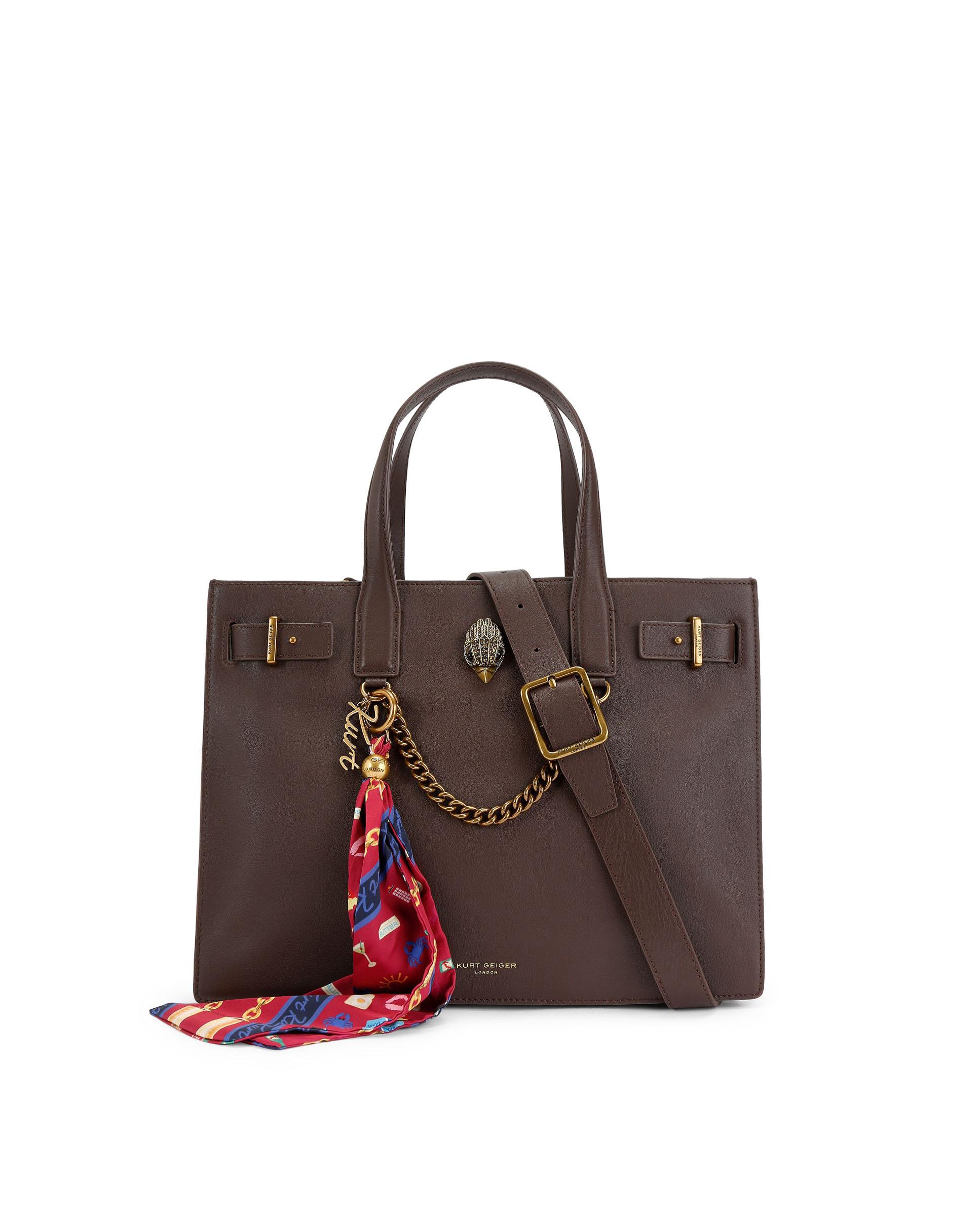 Shopper tote de piel - Kurt Geiger - Marrón Marrón-1