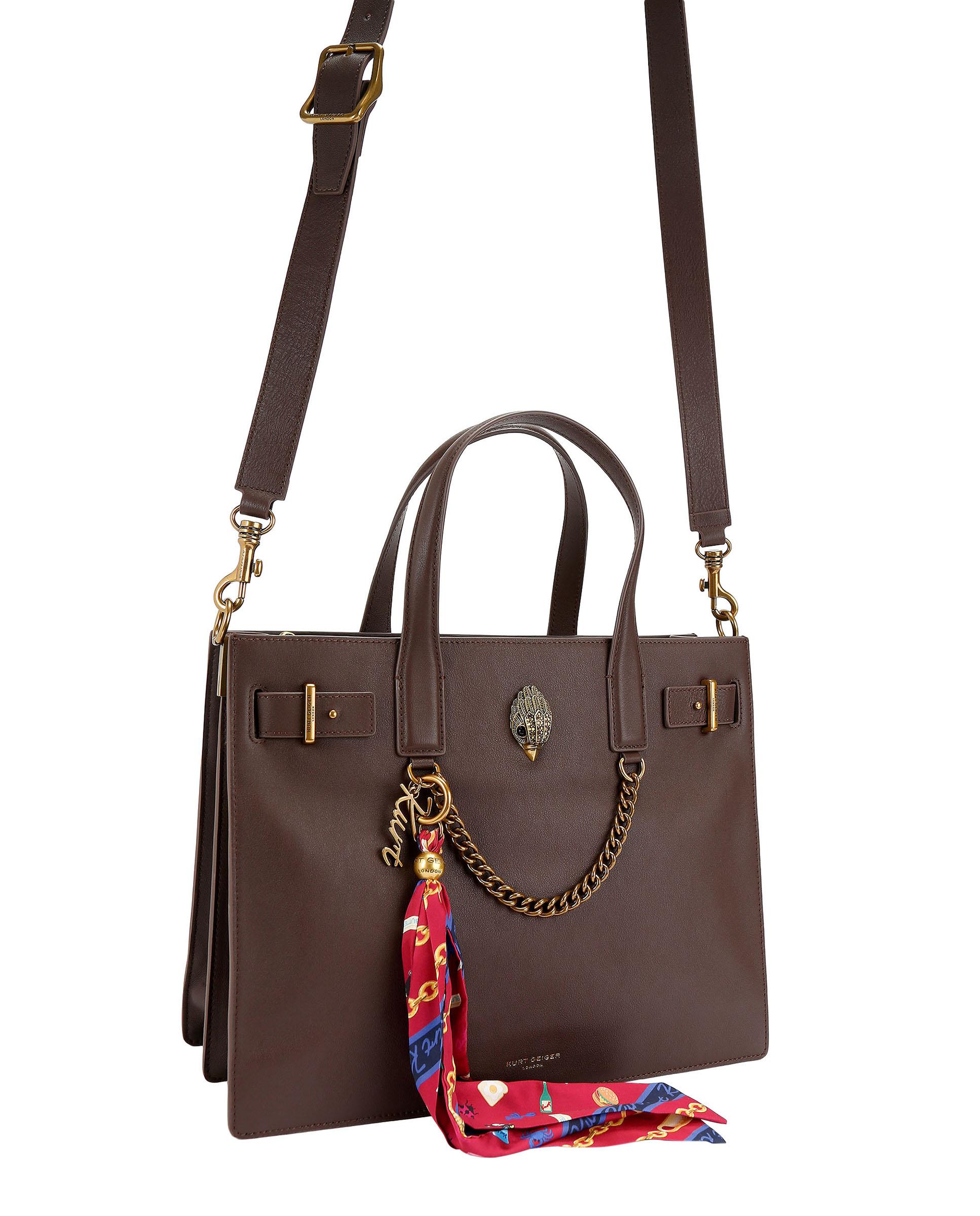 Shopper tote de piel - Kurt Geiger - Marrón Marrón-2