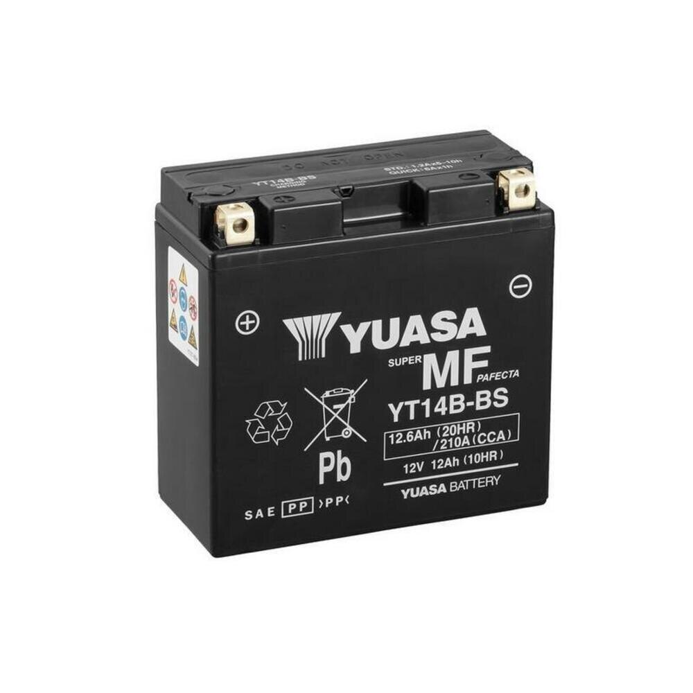 Yuasa - Batería de moto yt14b-bs incluye ácido Yuasa.