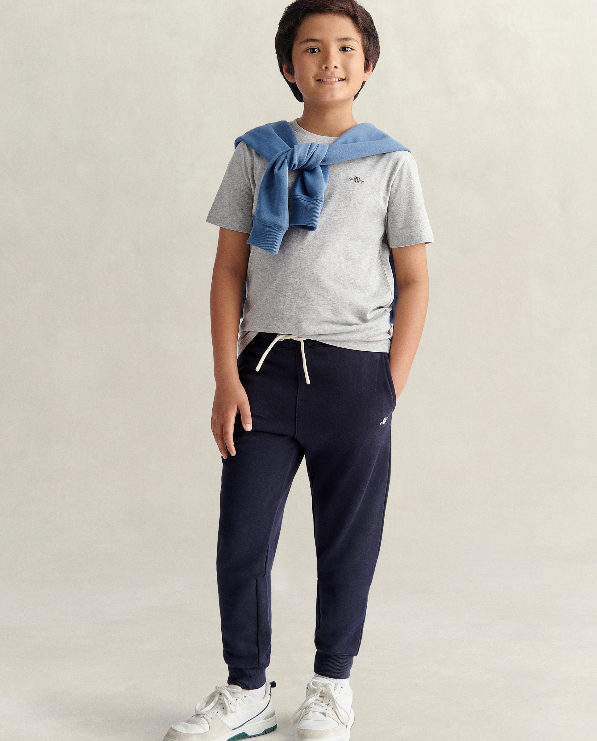 Pantalones deportivos de niño con ajuste de cordón y bolsillos laterales - Gant - Azul oscuro Azul oscuro-4