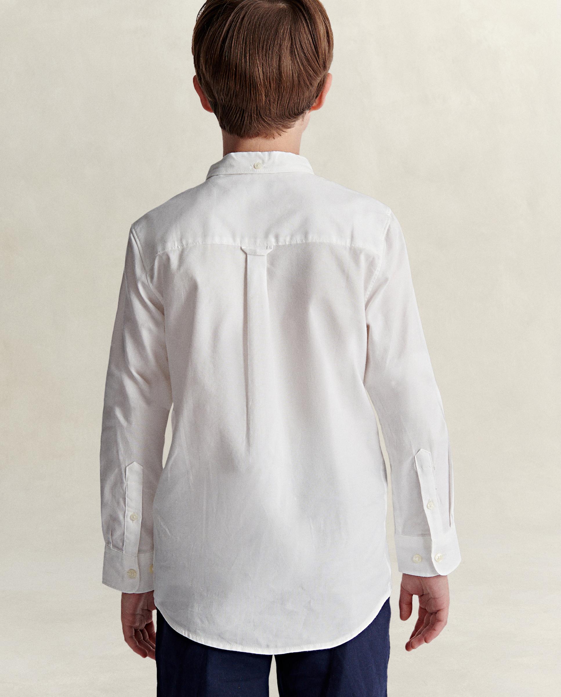 Camisa de niño oxford con logo en el pecho - Gant - Blanco Blanco-2