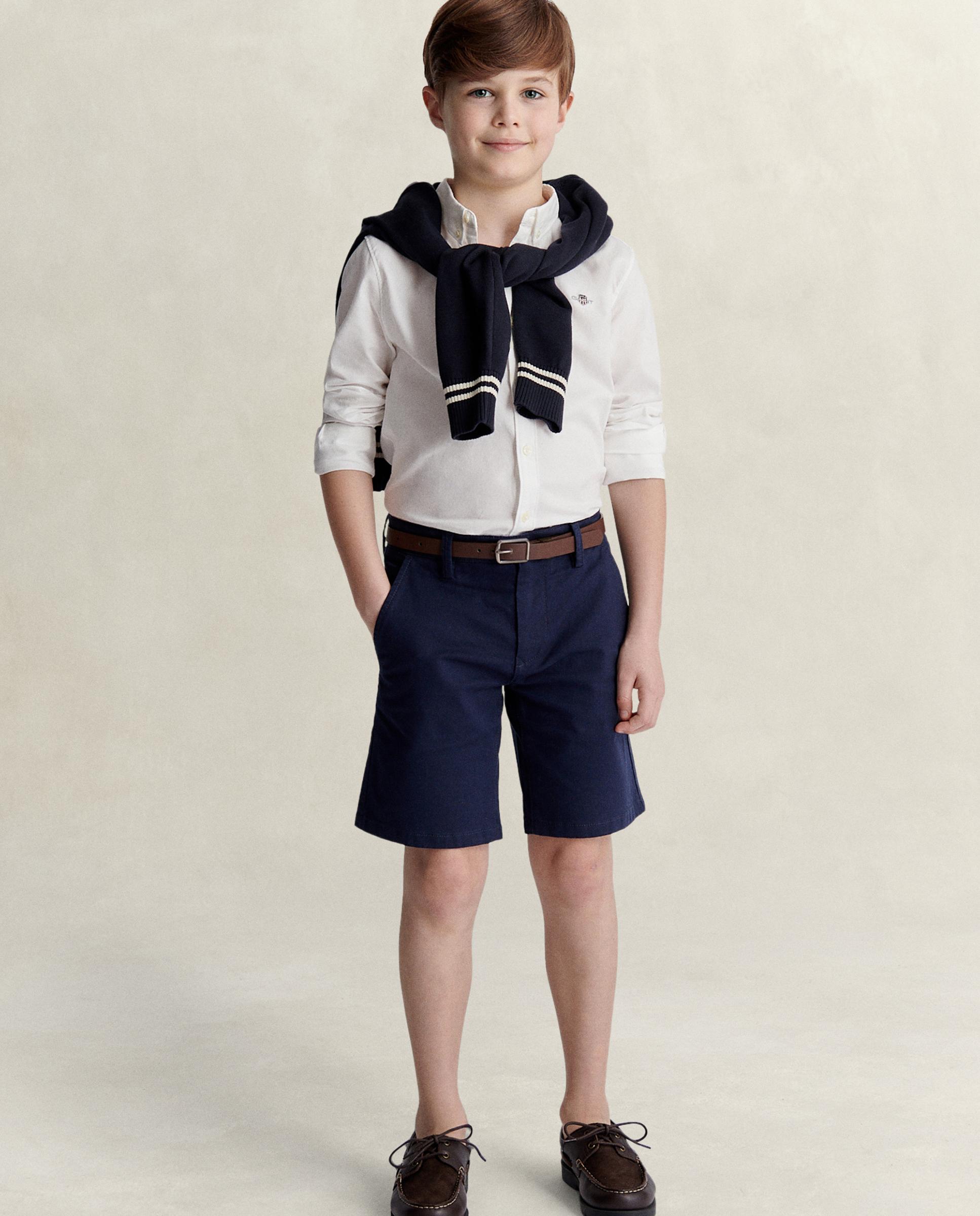 Camisa de niño oxford con logo en el pecho - Gant - Blanco Blanco-4