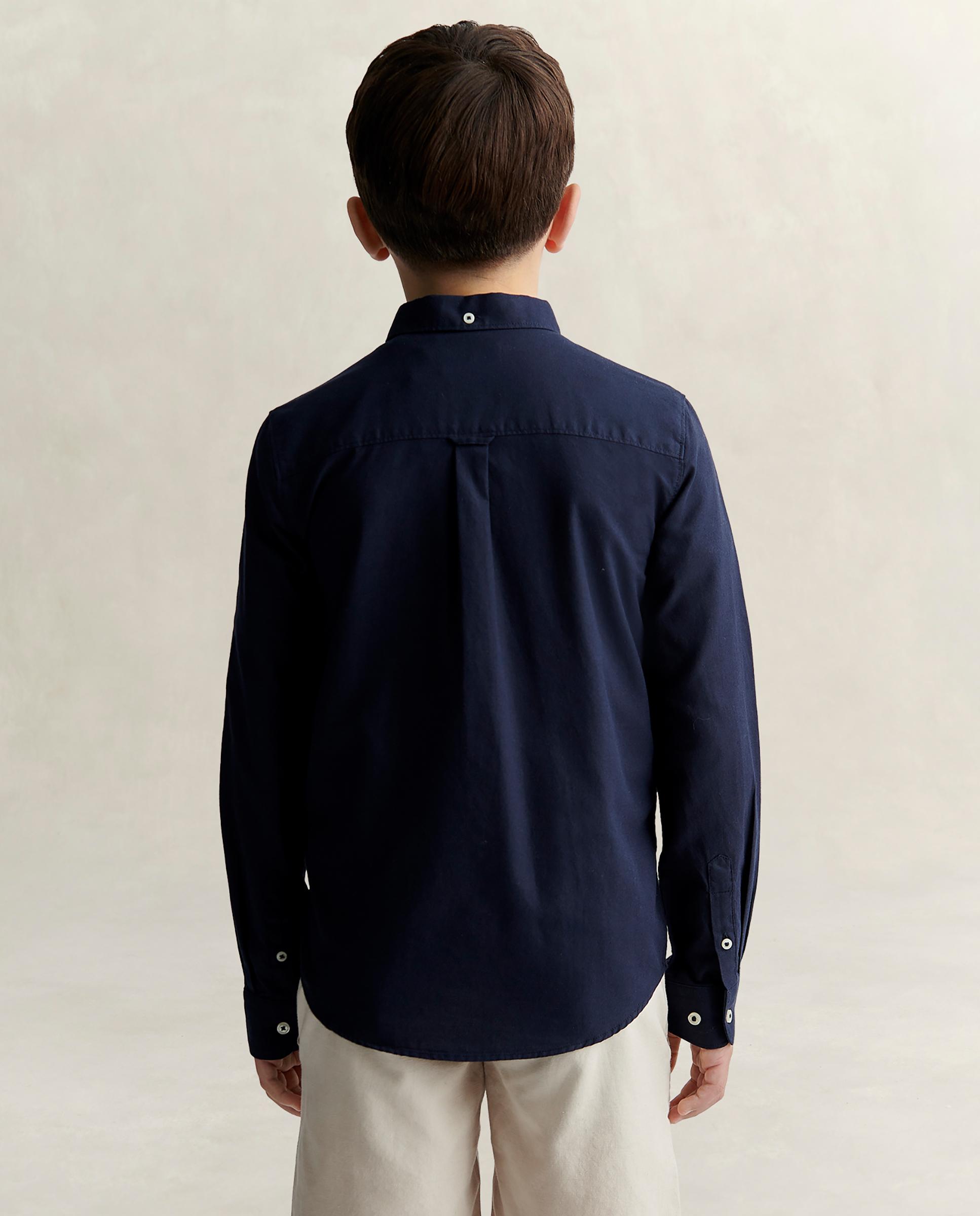 Camisa de niño oxford con logo en el pecho - Gant - Azul oscuro Azul oscuro-2