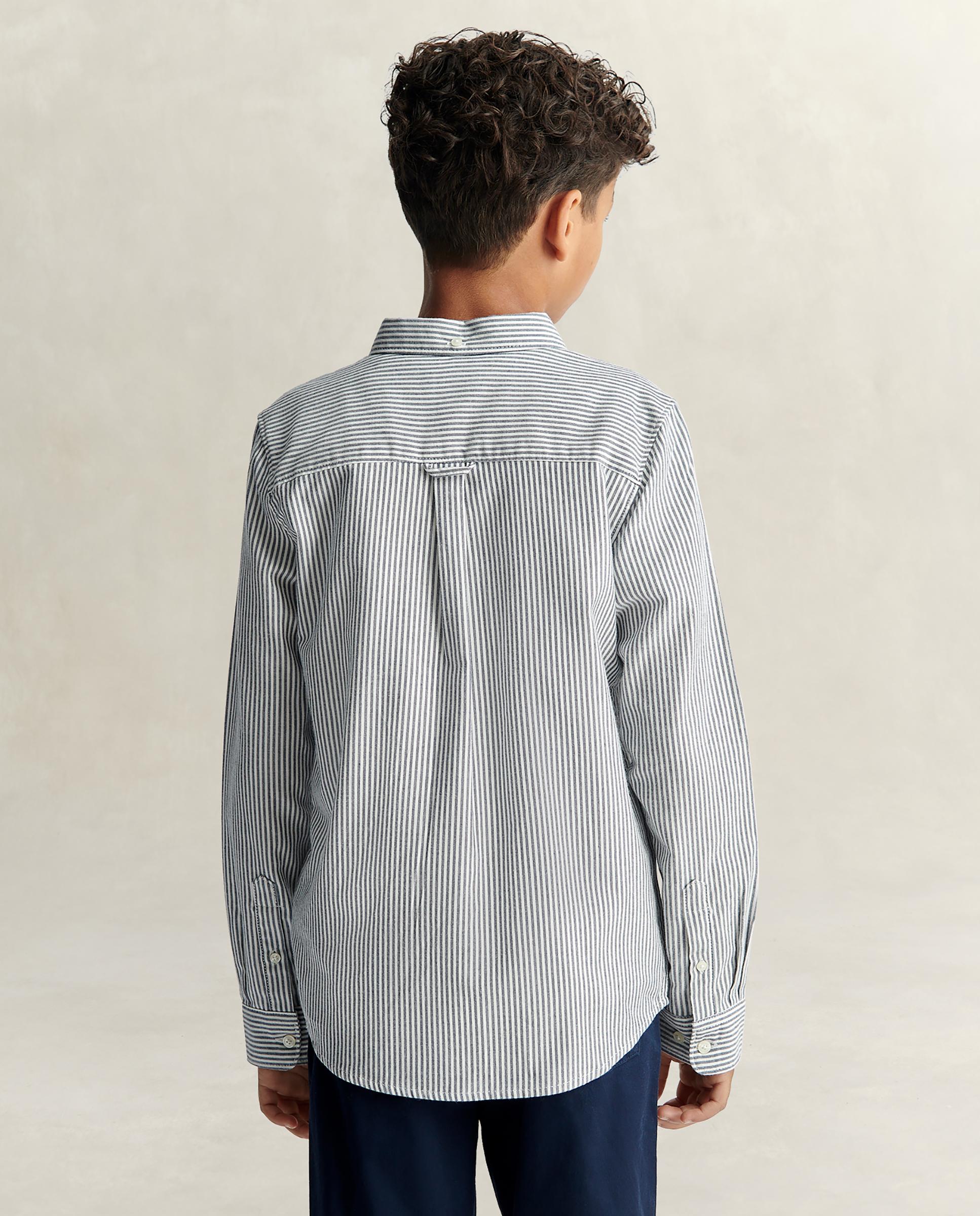 Camisa de niño oxford de rayas - Gant - Azul oscuro Azul oscuro-2