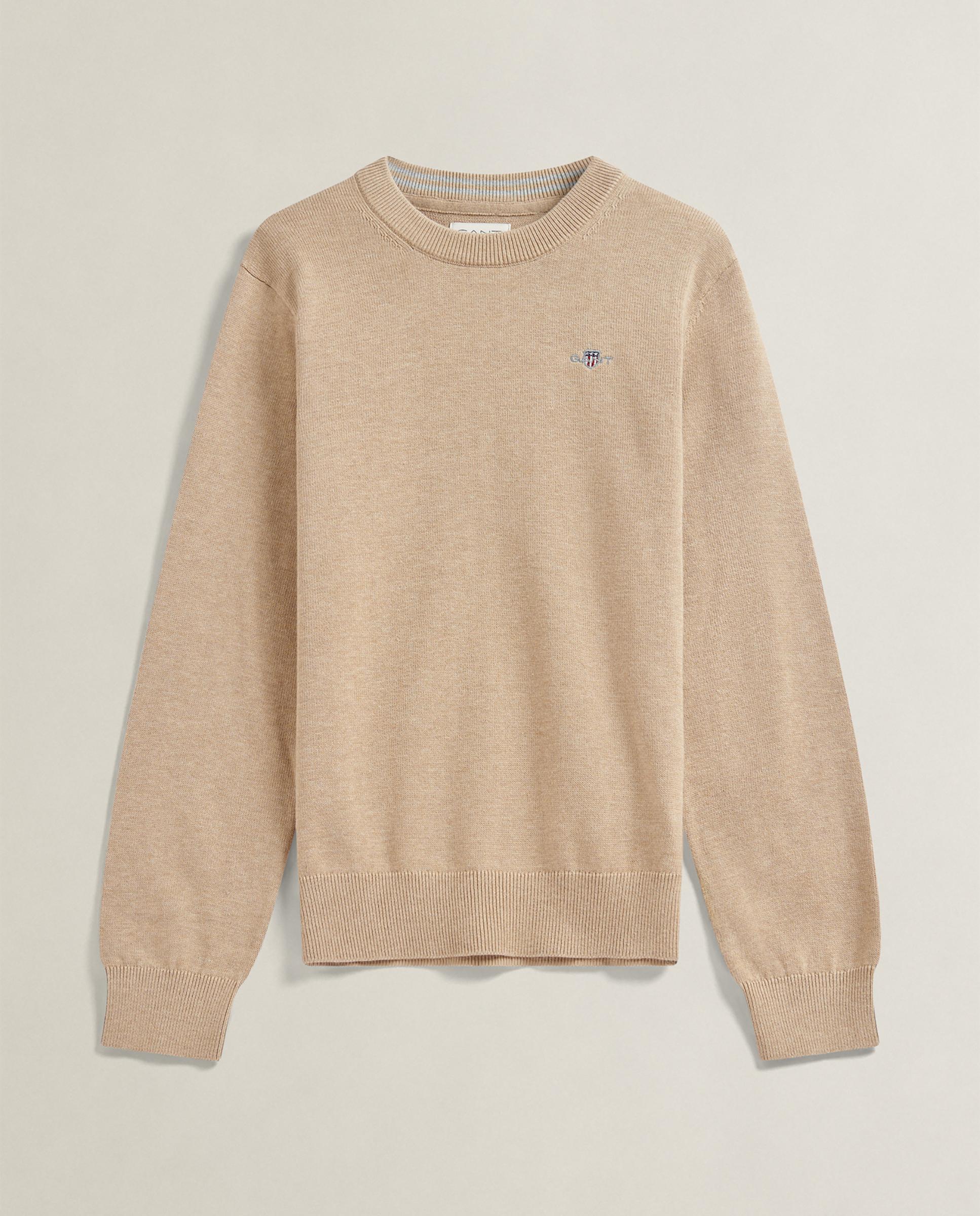 Jersey de niño de manga larga y cuello redondo - Gant - Beige Beige-5