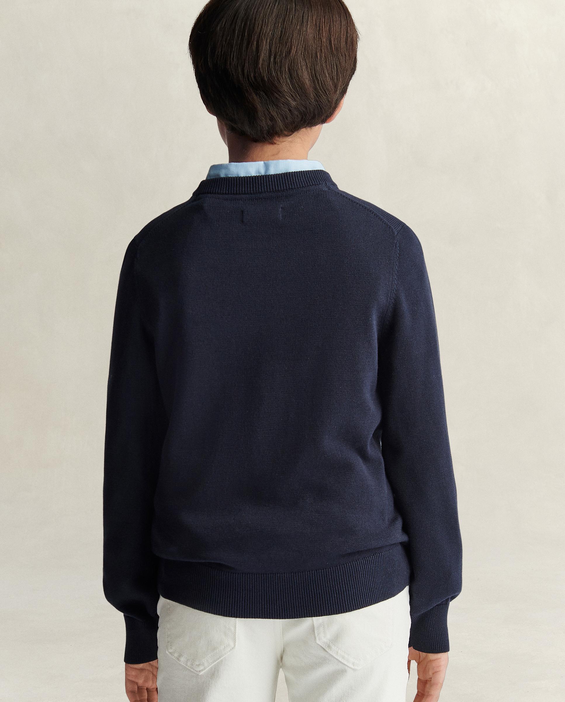 Jersey de niño de manga larga y cuello redondo - Gant - Azul oscuro Azul oscuro-2